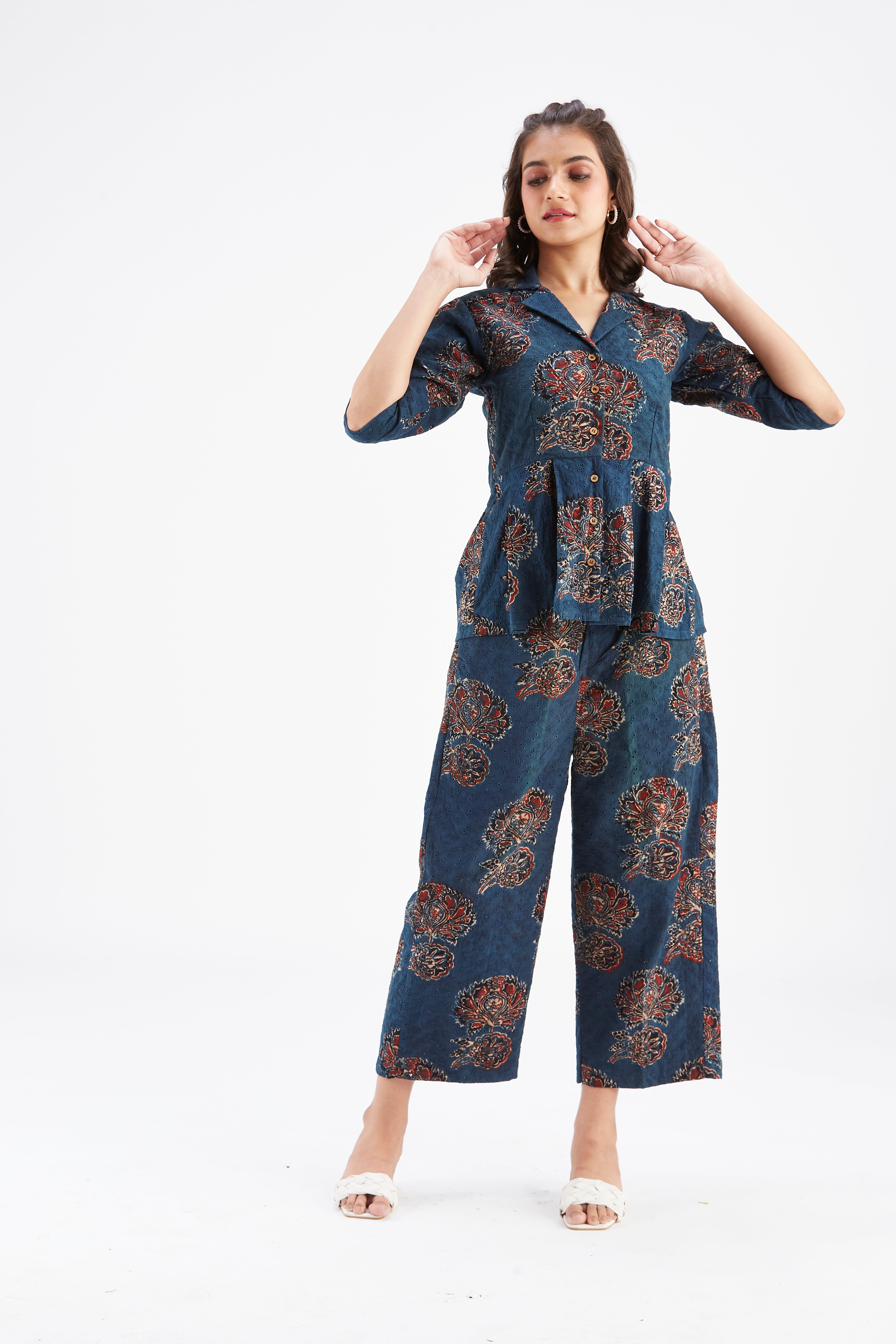 Zola Indigo Co-ord set by Hasttvam with Ete by Hasttvam at Kamakhyaa for sustainable fashion