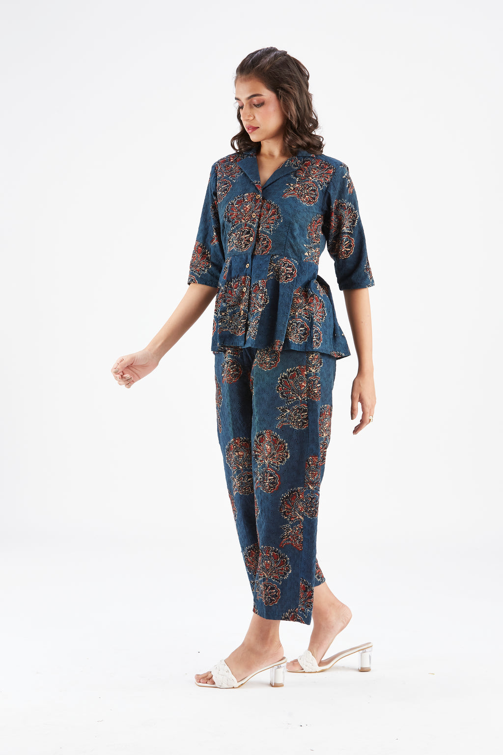 Zola Indigo Co-ord set by Hasttvam with Ete by Hasttvam at Kamakhyaa for sustainable fashion