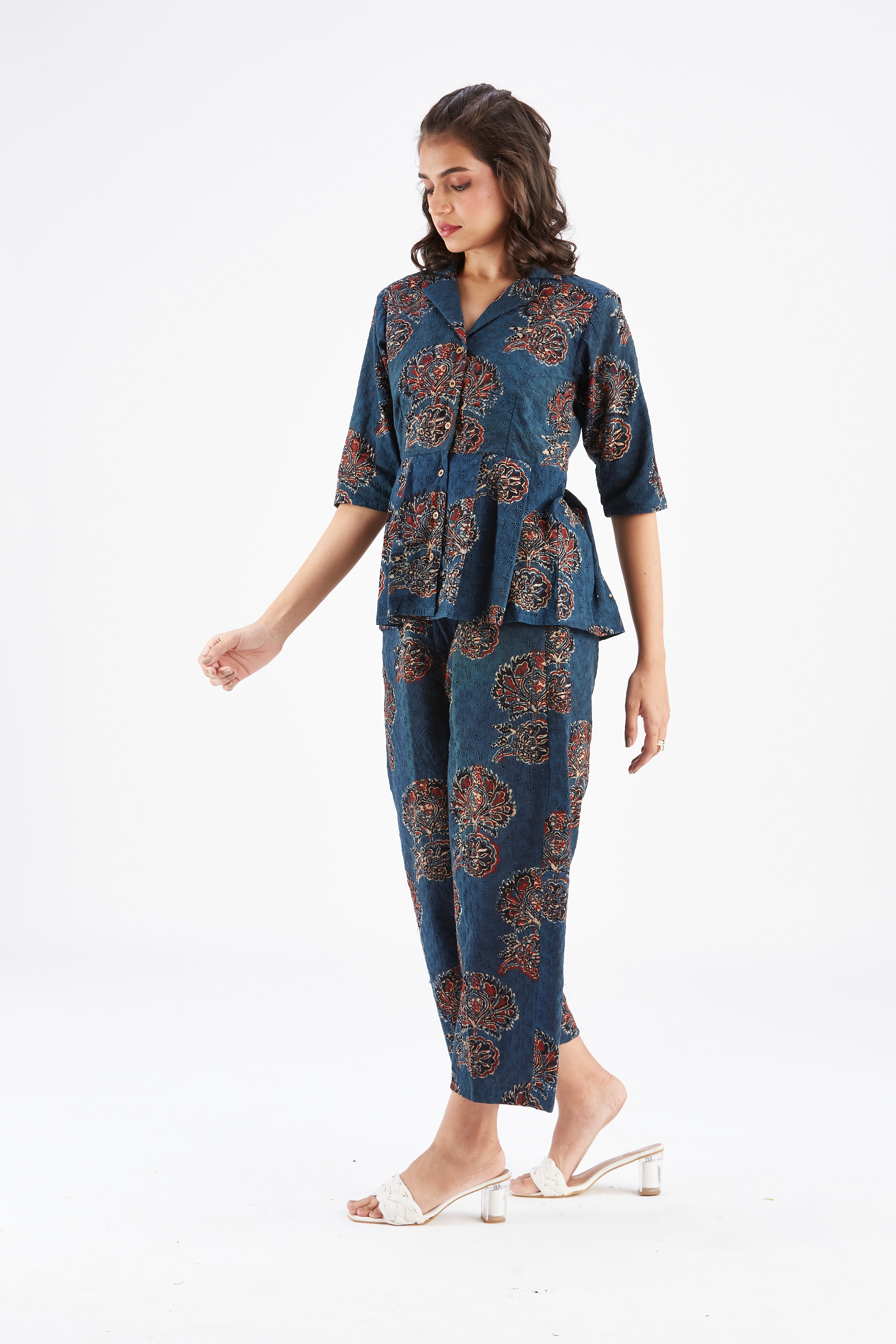 Zola Indigo Co-ord set by Hasttvam with Ete by Hasttvam at Kamakhyaa for sustainable fashion
