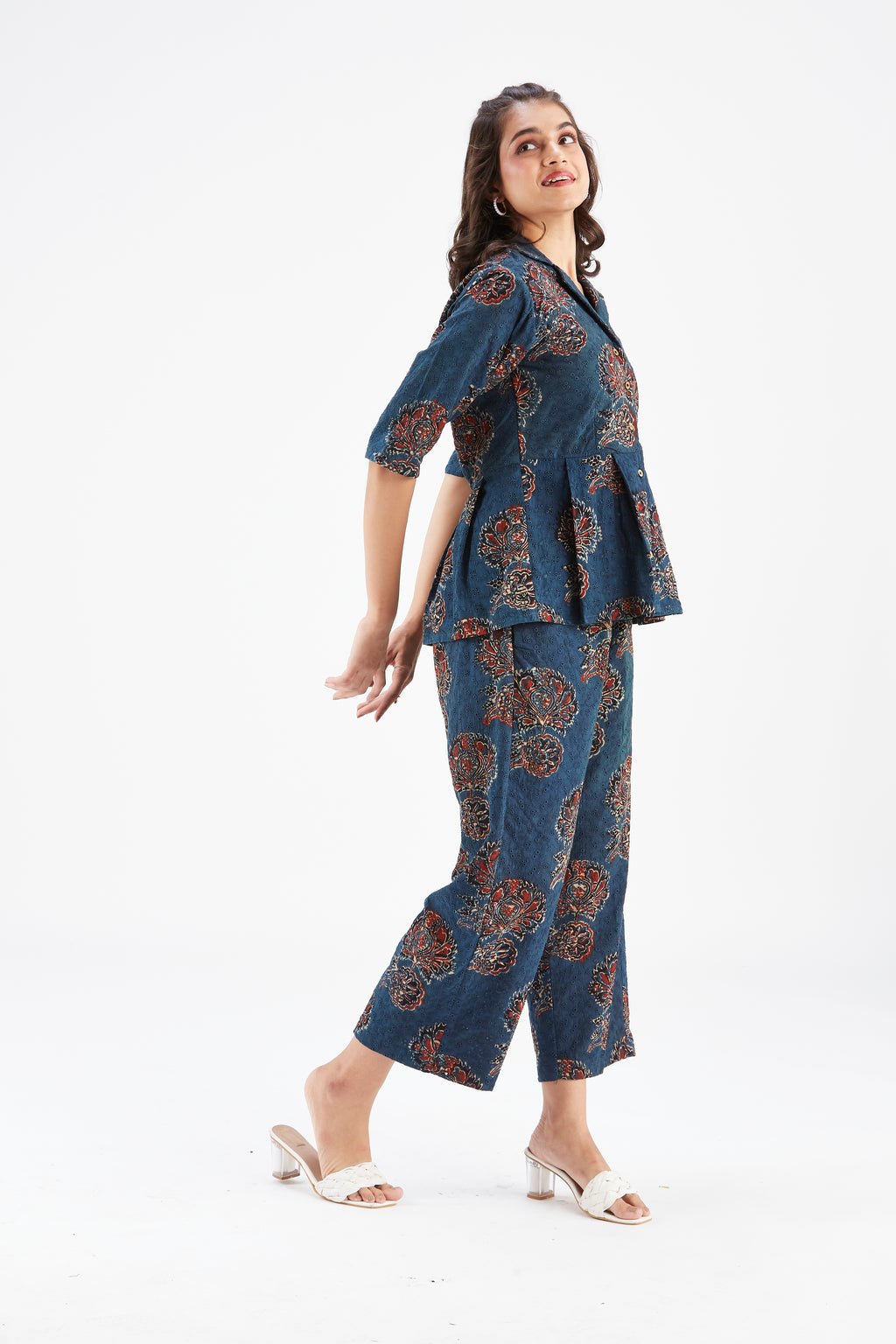 Zola Indigo Co-ord set by Hasttvam with Ete by Hasttvam at Kamakhyaa for sustainable fashion
