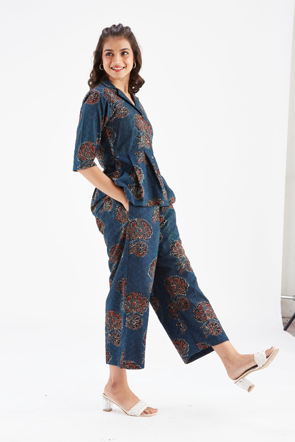 Zola Indigo Co-ord set by Hasttvam with Ete by Hasttvam at Kamakhyaa for sustainable fashion