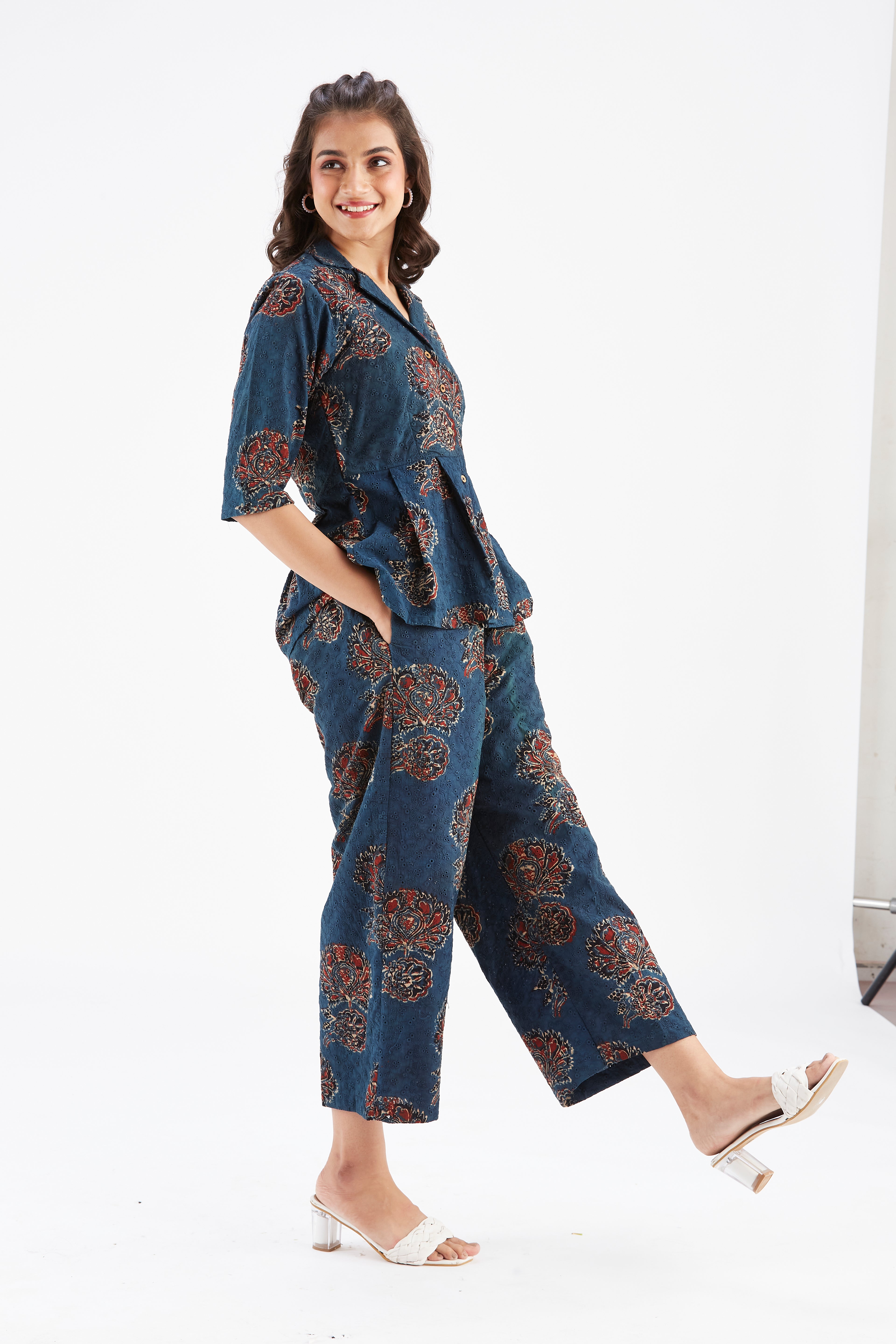 Zola Indigo Co-ord set by Hasttvam with Ete by Hasttvam at Kamakhyaa for sustainable fashion