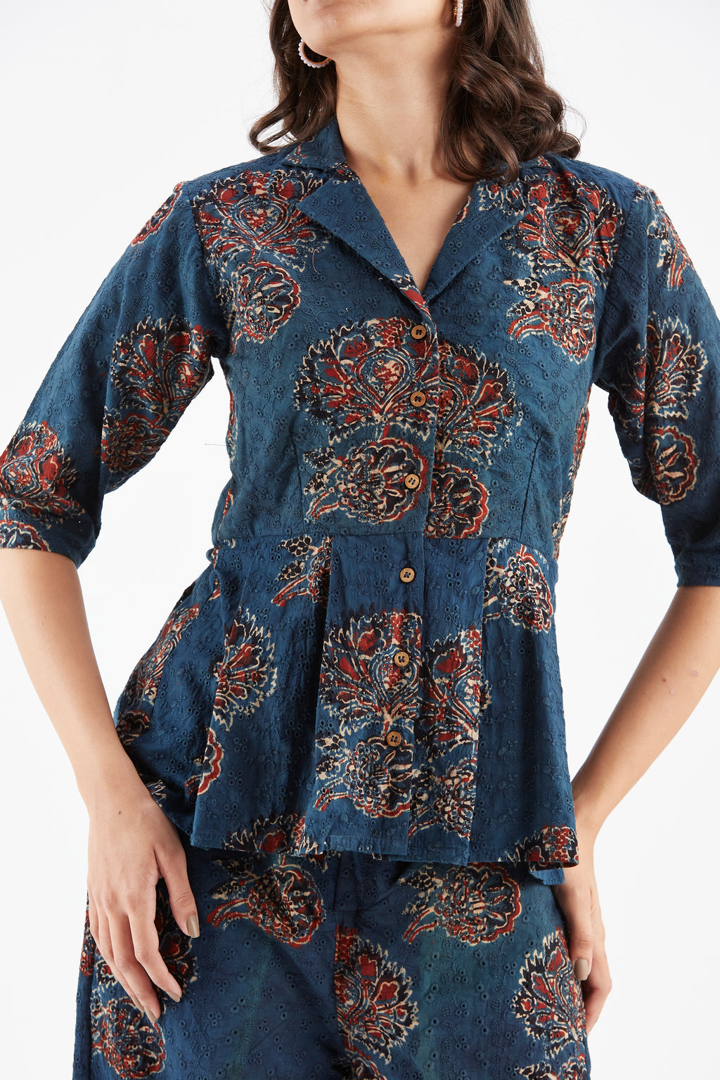 Zola Indigo Co-ord set by Hasttvam with Ete by Hasttvam at Kamakhyaa for sustainable fashion