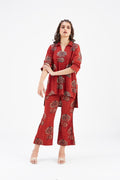 Inya Red kurta set by Hasttvam with Ete by Hasttvam at Kamakhyaa for sustainable fashion