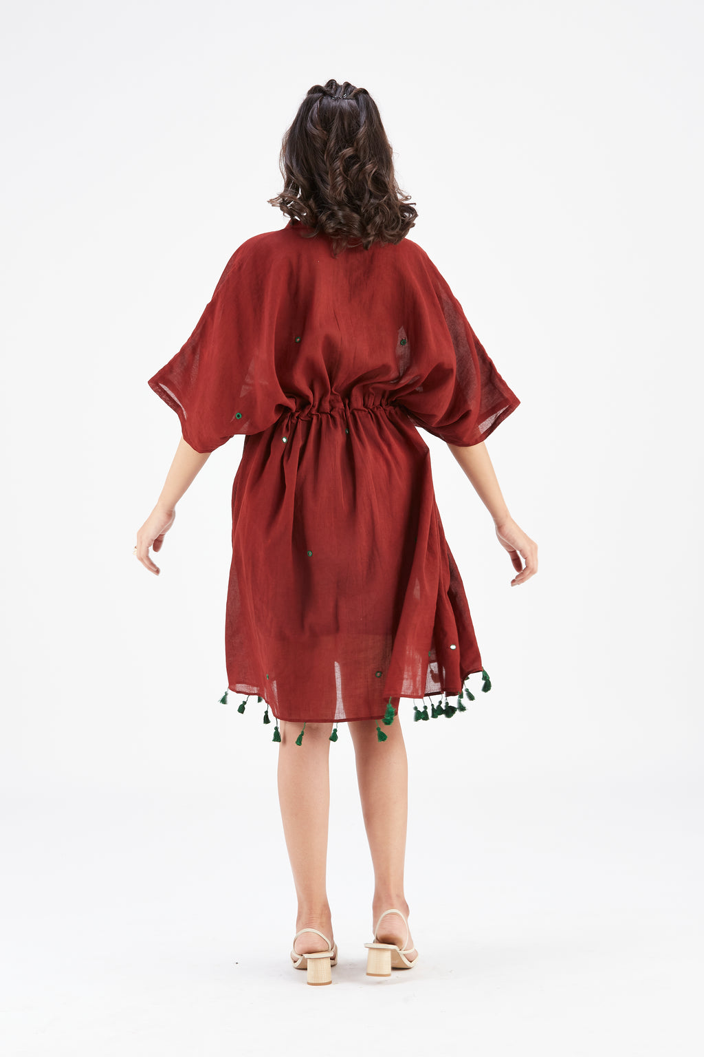 Meira Maroon Kaftan by Hasttvam with Ete by Hasttvam at Kamakhyaa for sustainable fashion