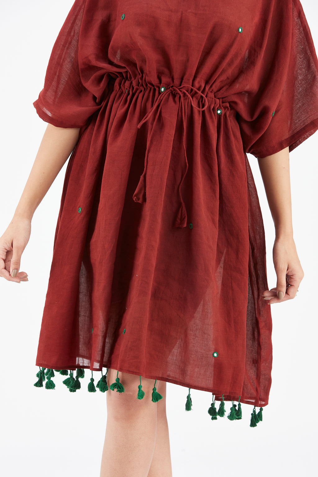 Meira Maroon Kaftan by Hasttvam with Ete by Hasttvam at Kamakhyaa for sustainable fashion