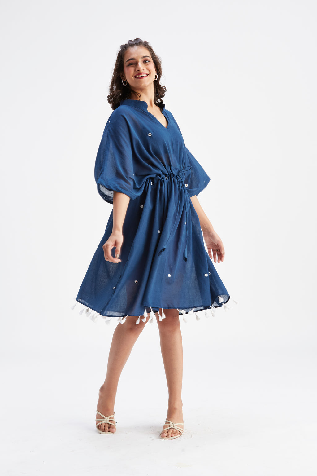 Meira Indigo Kaftan by Hasttvam with Ete by Hasttvam at Kamakhyaa for sustainable fashion