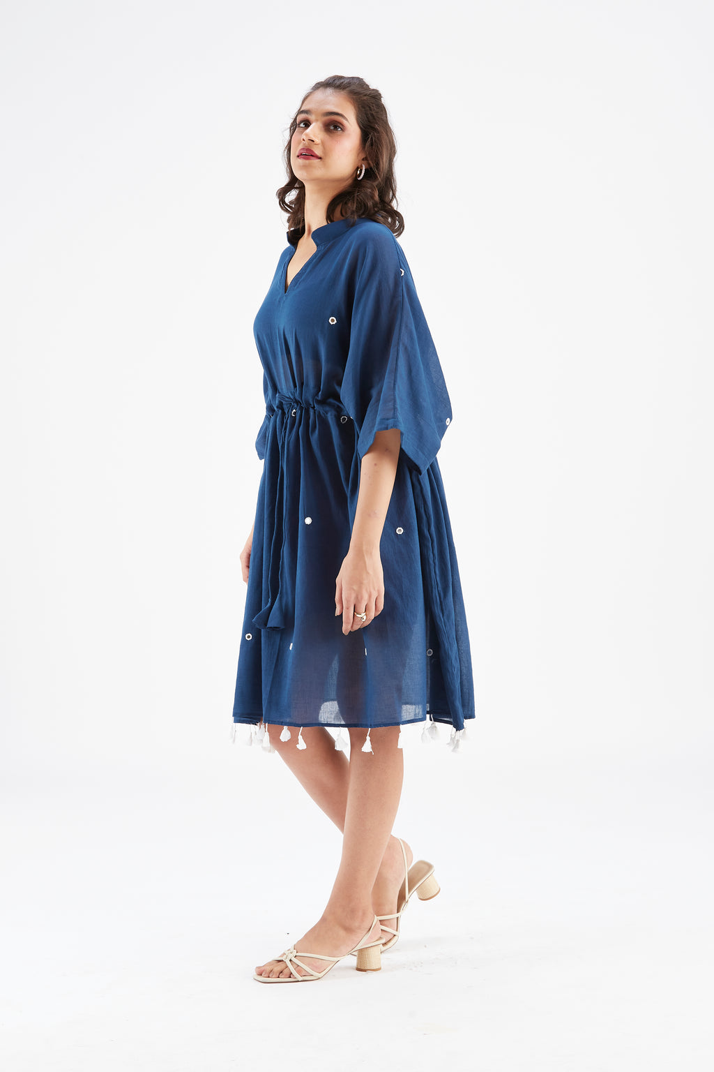 Meira Indigo Kaftan by Hasttvam with Ete by Hasttvam at Kamakhyaa for sustainable fashion