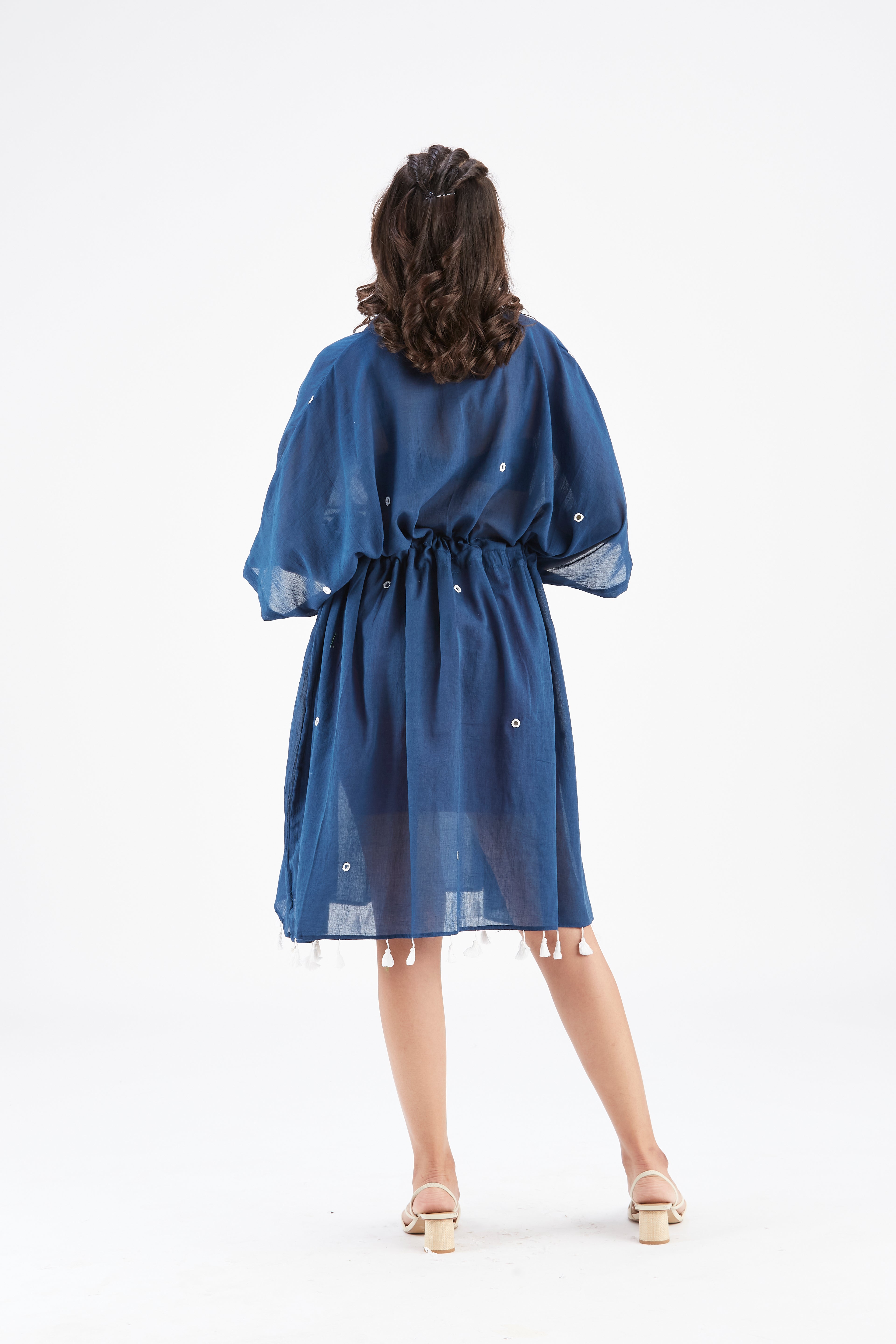 Meira Indigo Kaftan by Hasttvam with Ete by Hasttvam at Kamakhyaa for sustainable fashion