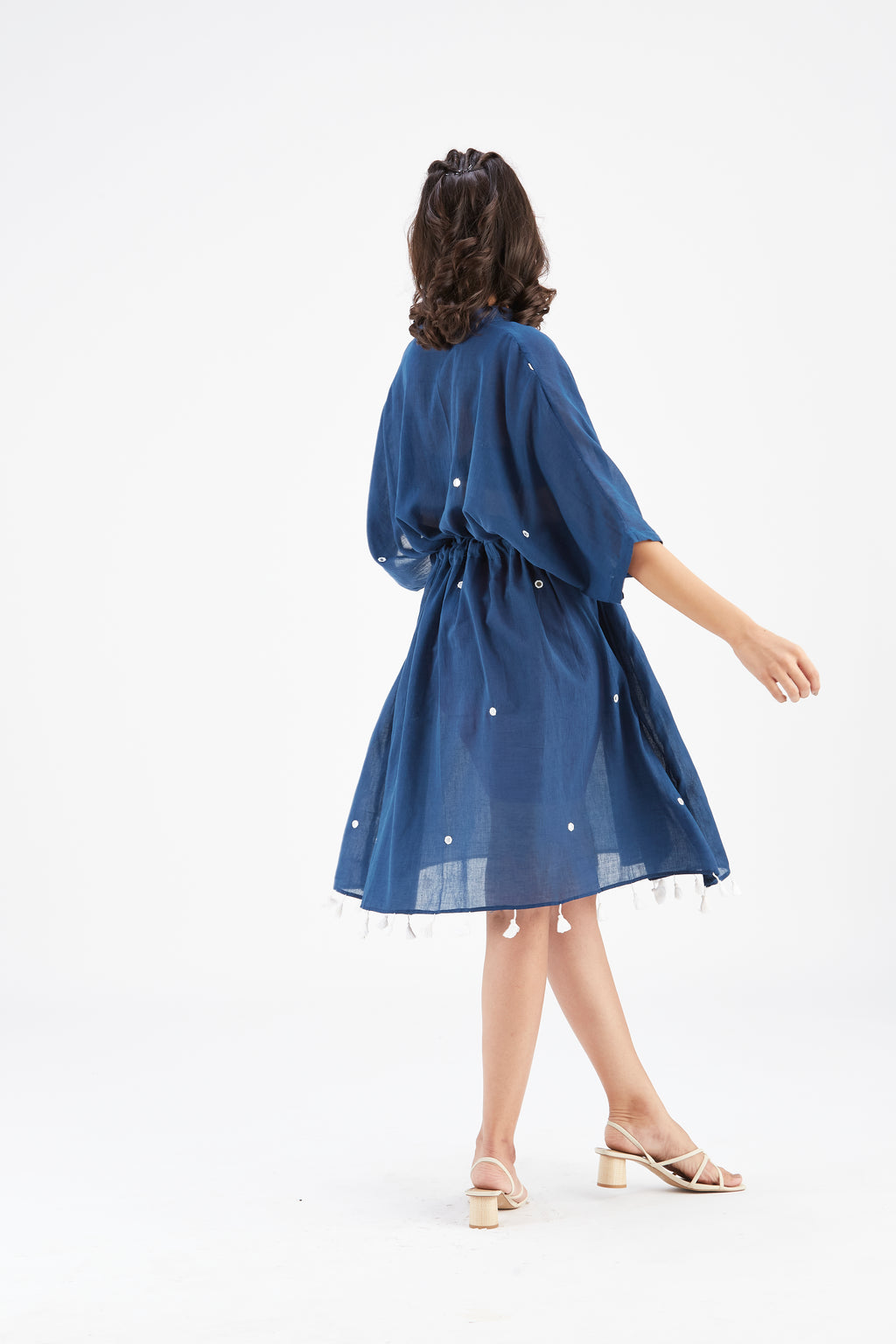 Meira Indigo Kaftan by Hasttvam with Ete by Hasttvam at Kamakhyaa for sustainable fashion