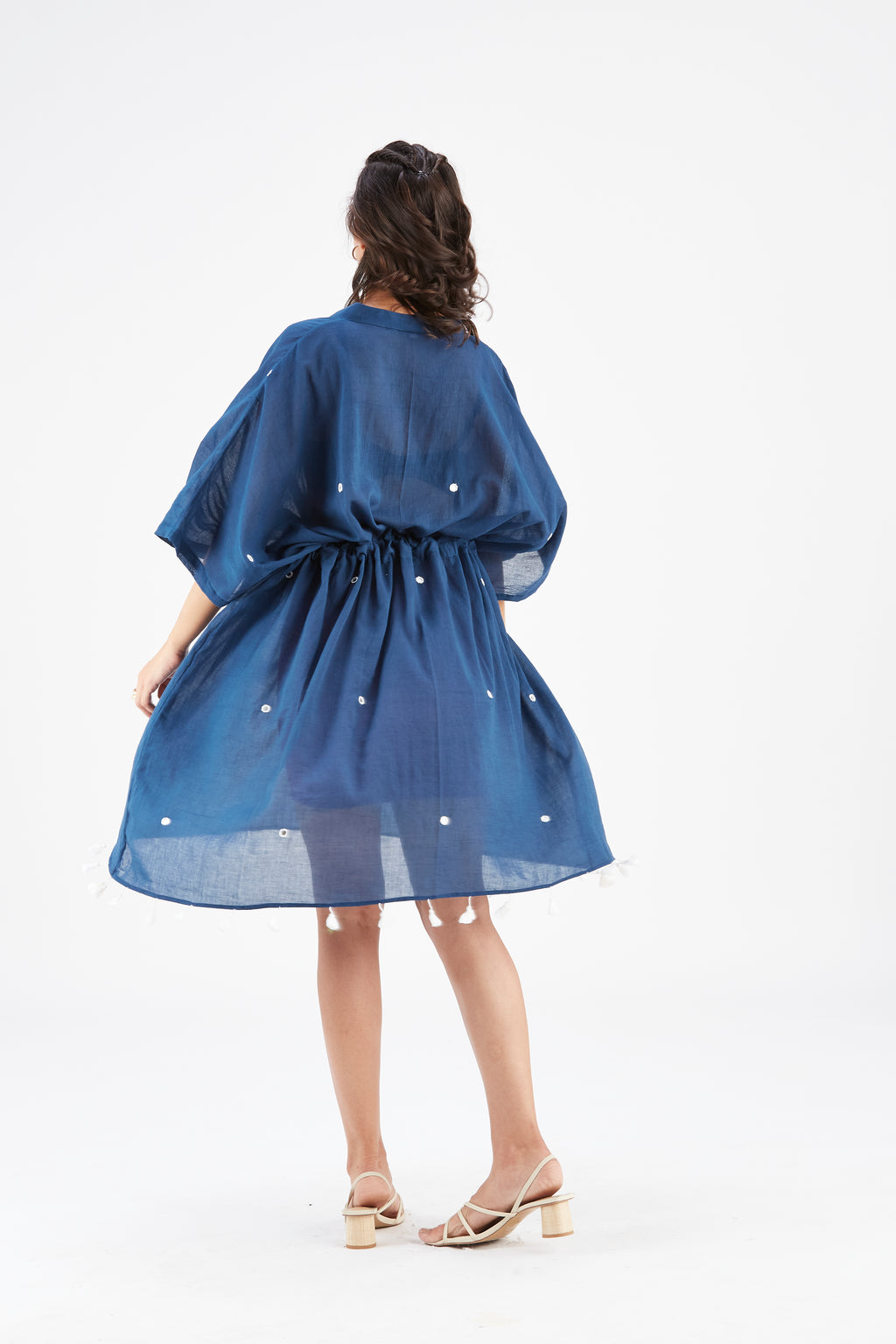 Meira Indigo Kaftan by Hasttvam with Ete by Hasttvam at Kamakhyaa for sustainable fashion