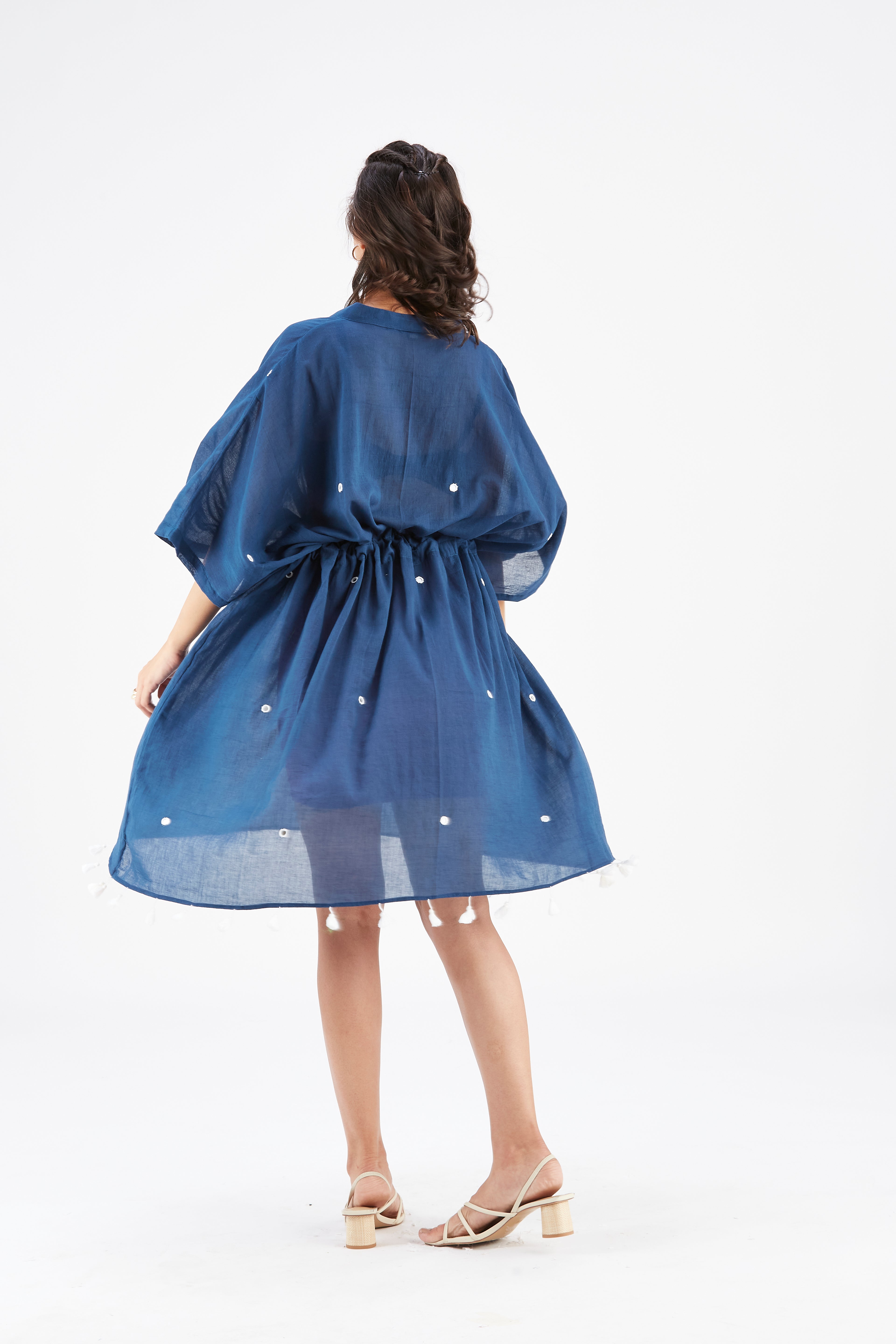 Meira Indigo Kaftan by Hasttvam with Ete by Hasttvam at Kamakhyaa for sustainable fashion