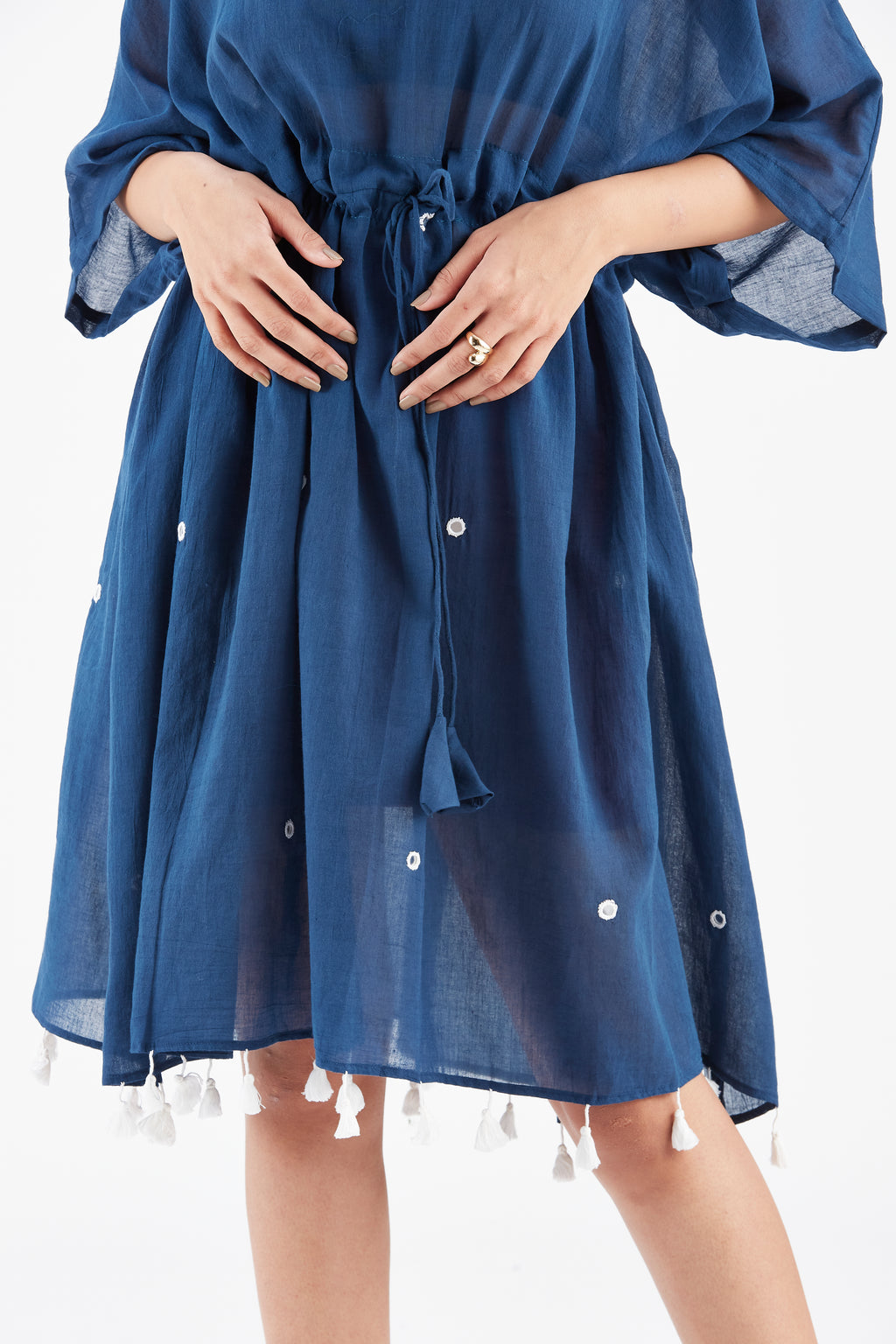 Meira Indigo Kaftan by Hasttvam with Ete by Hasttvam at Kamakhyaa for sustainable fashion