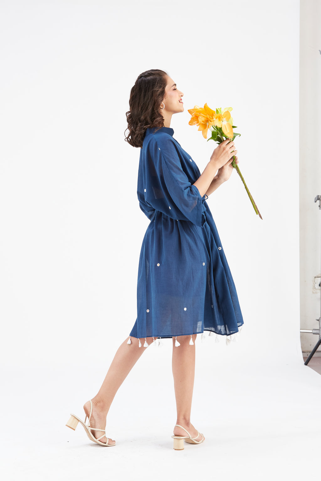 Meira Indigo Kaftan by Hasttvam with Ete by Hasttvam at Kamakhyaa for sustainable fashion