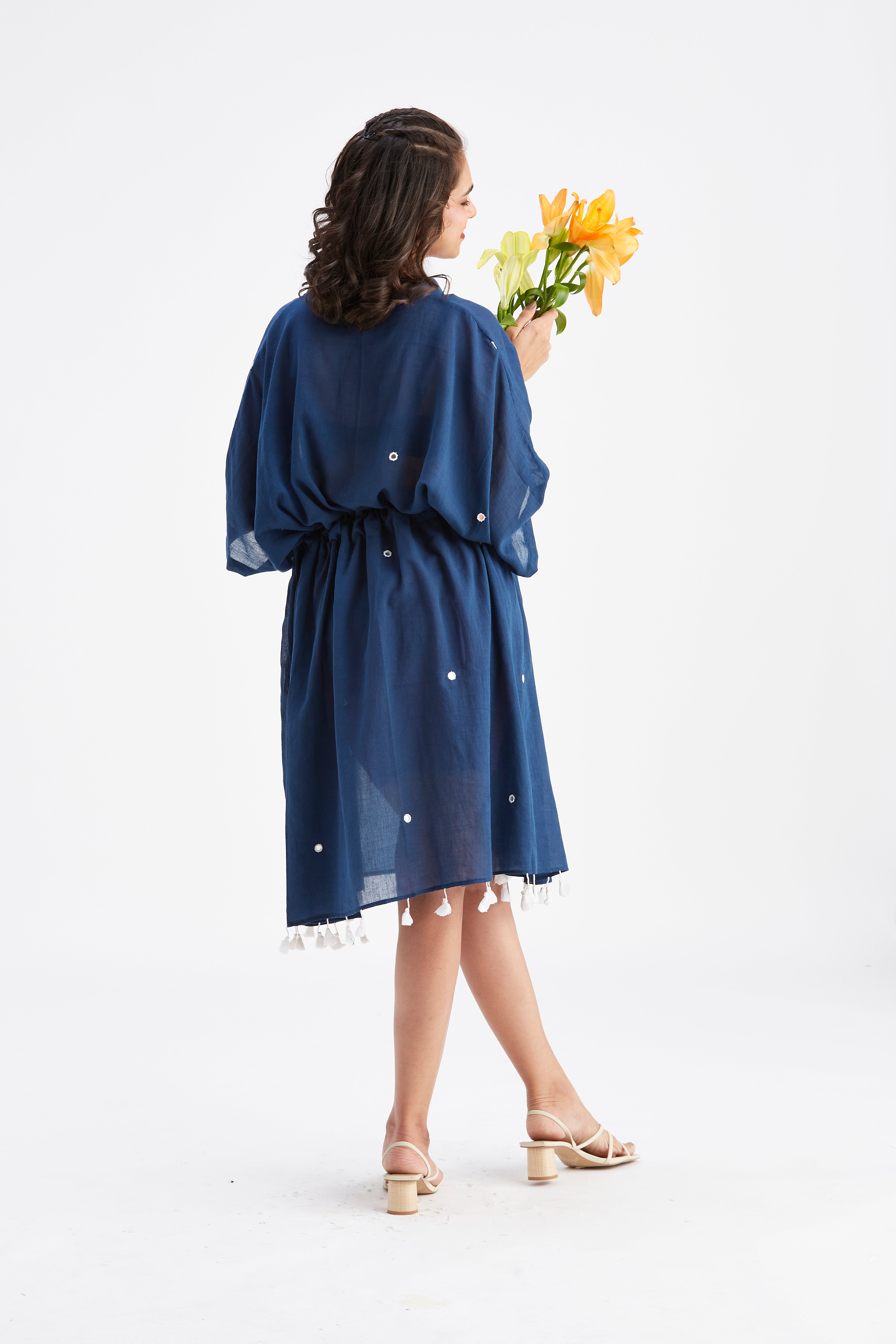 Meira Indigo Kaftan by Hasttvam with Ete by Hasttvam at Kamakhyaa for sustainable fashion
