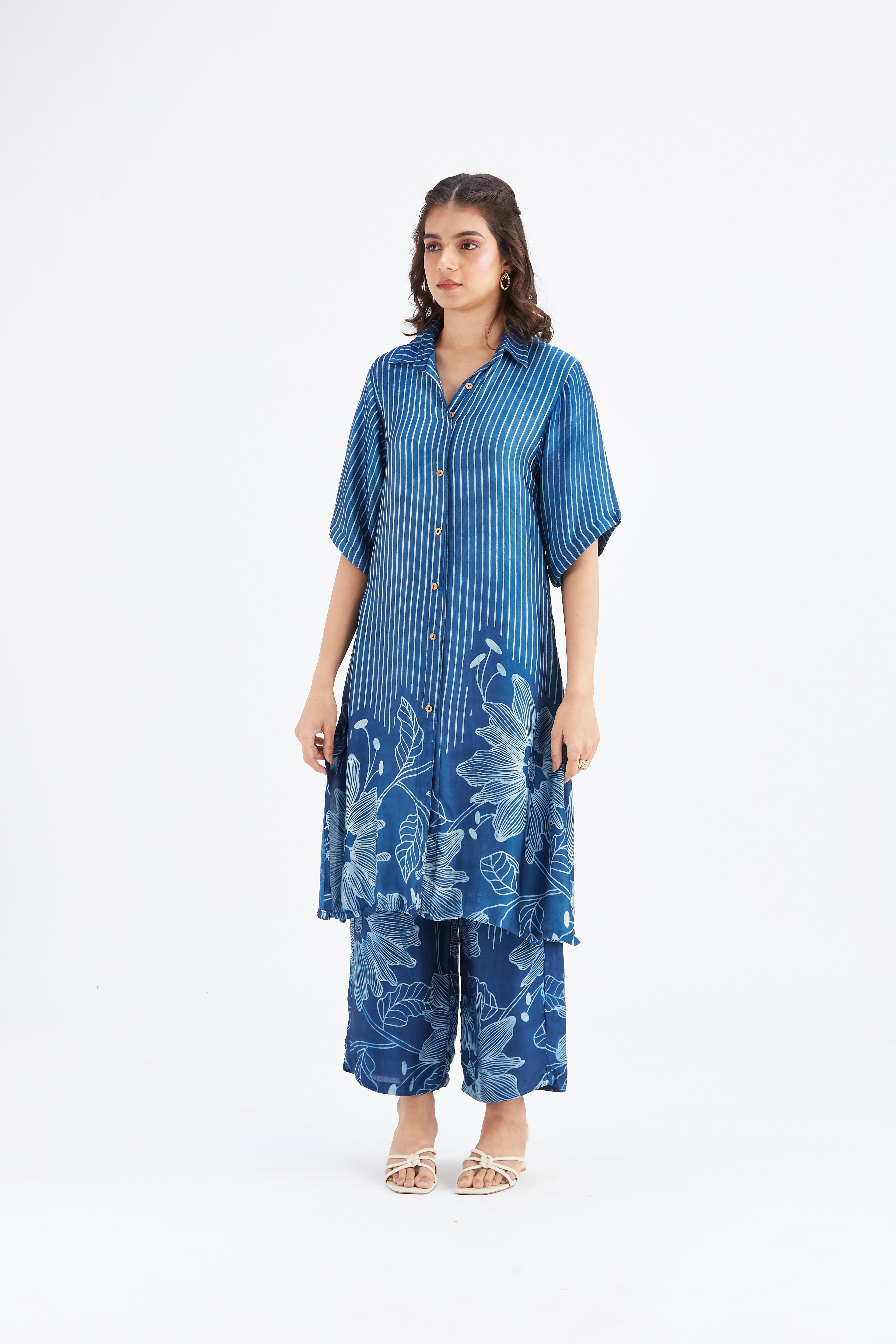 Easha Indigo kurta set by Hasttvam with Ete by Hasttvam at Kamakhyaa for sustainable fashion