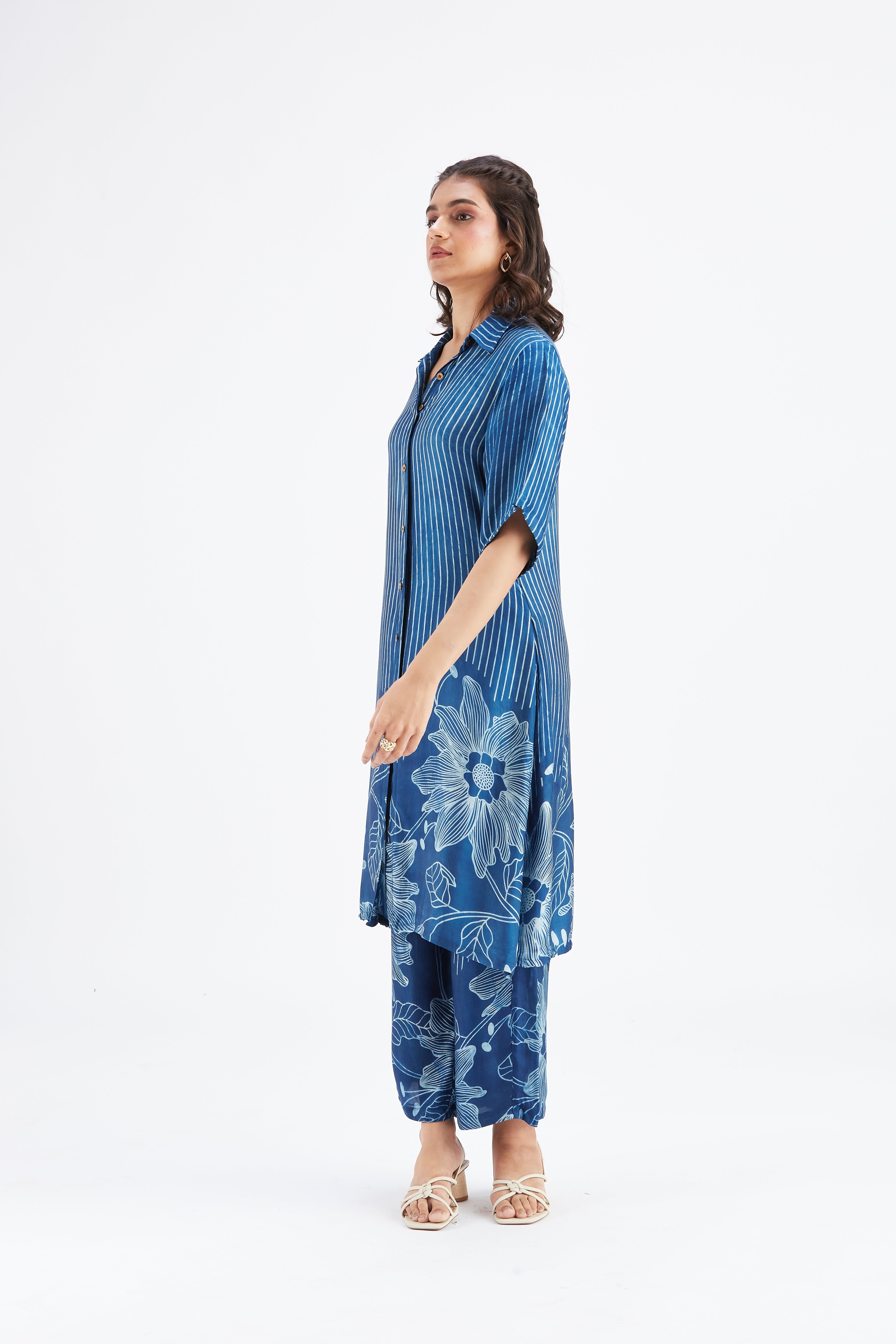 Easha Indigo kurta set by Hasttvam with Ete by Hasttvam at Kamakhyaa for sustainable fashion