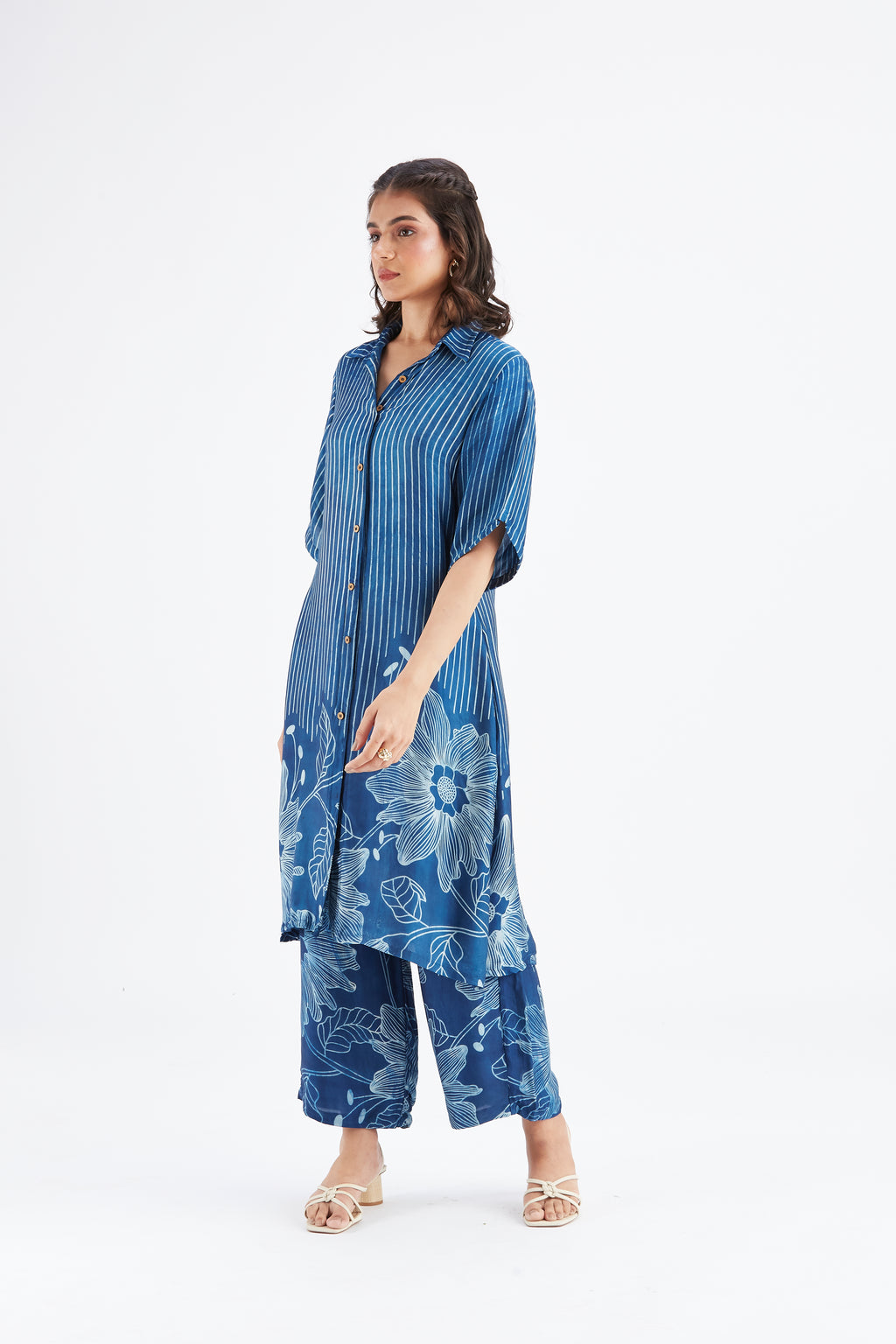 Easha Indigo kurta set by Hasttvam with Ete by Hasttvam at Kamakhyaa for sustainable fashion
