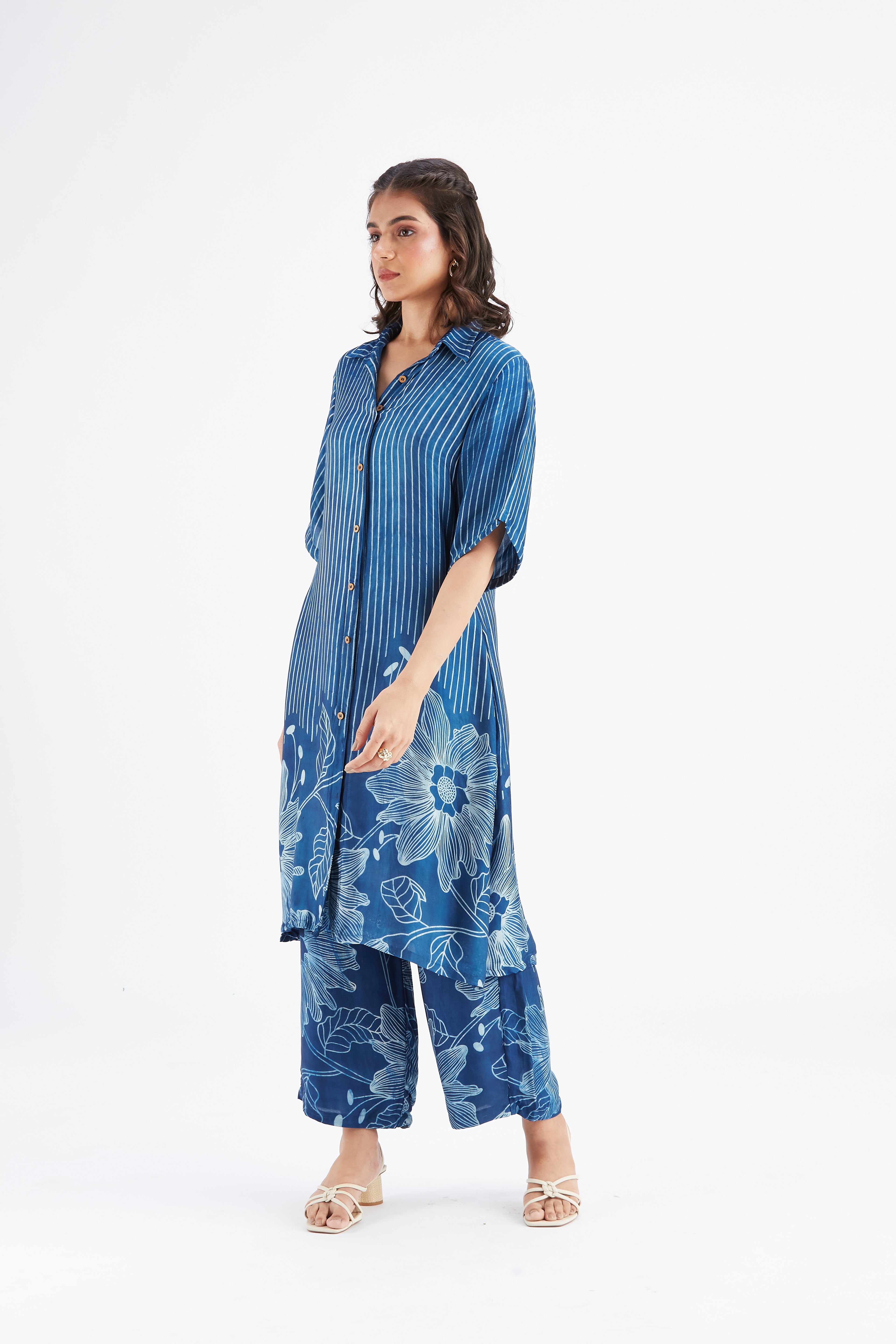 Easha Indigo kurta set by Hasttvam with Ete by Hasttvam at Kamakhyaa for sustainable fashion