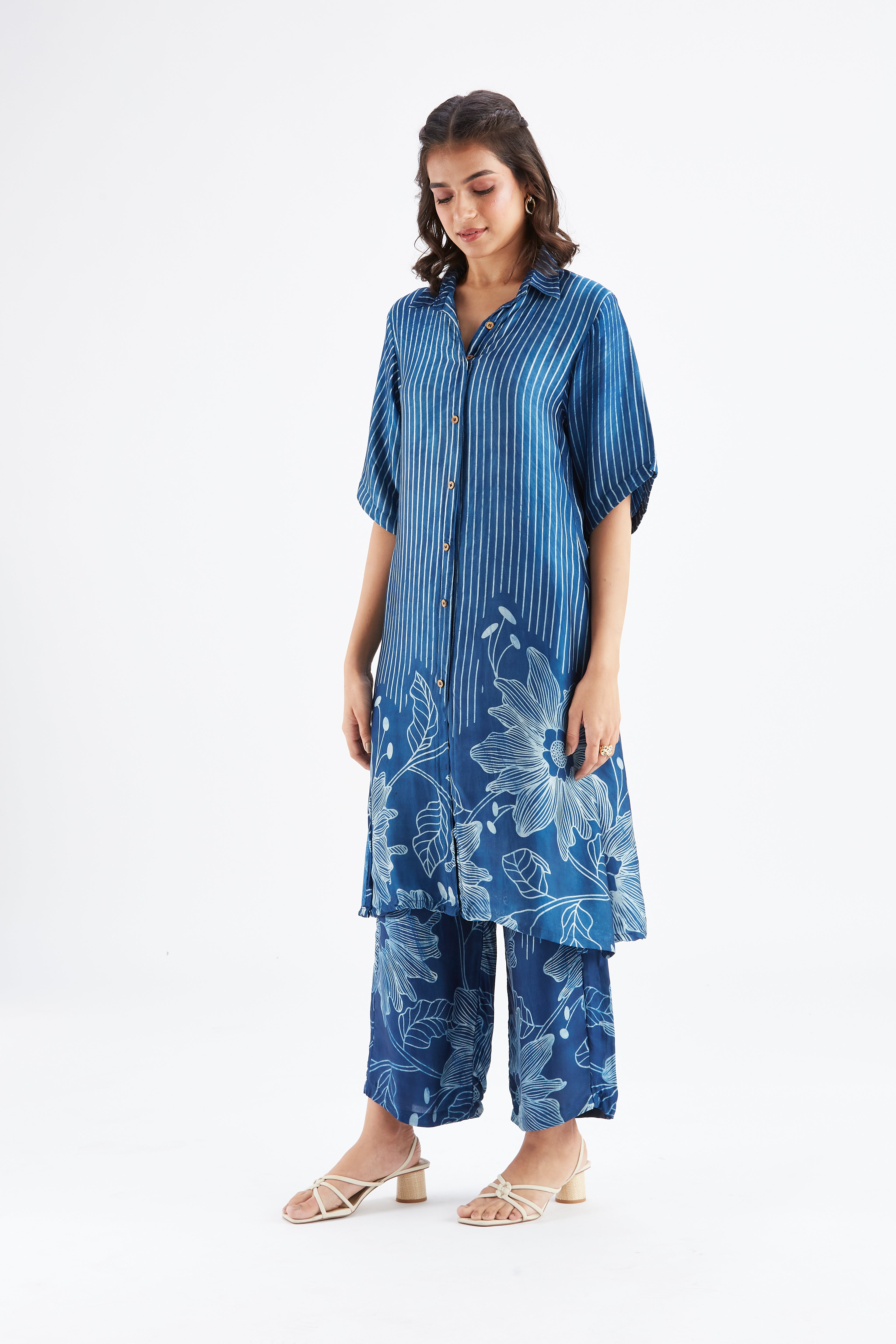 Easha Indigo kurta set by Hasttvam with Ete by Hasttvam at Kamakhyaa for sustainable fashion