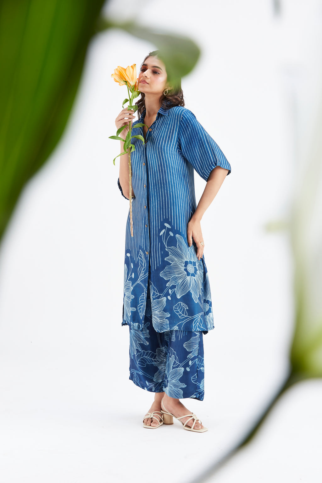 Easha Indigo kurta set by Hasttvam with Ete by Hasttvam at Kamakhyaa for sustainable fashion