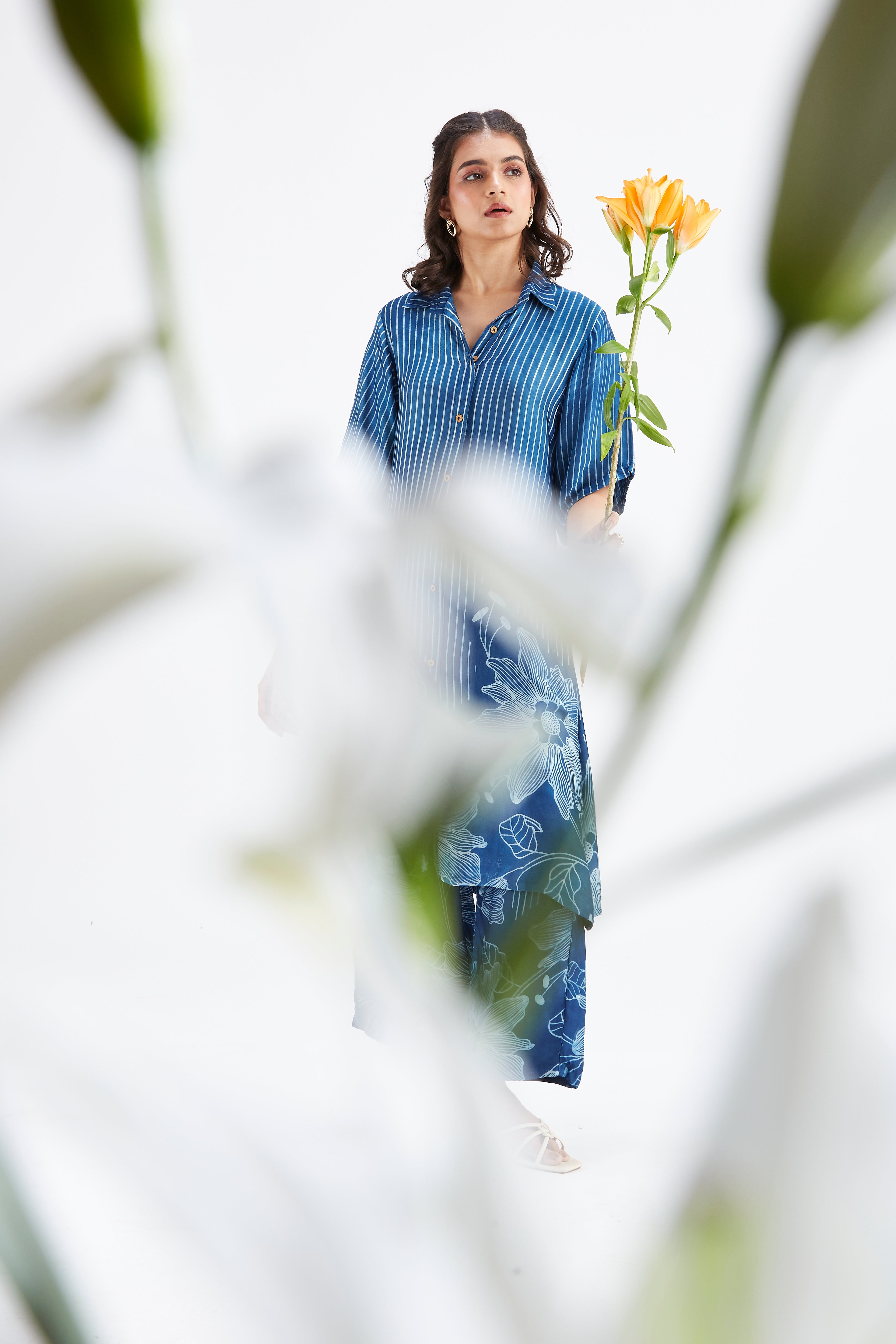 Easha Indigo kurta set by Hasttvam with Ete by Hasttvam at Kamakhyaa for sustainable fashion