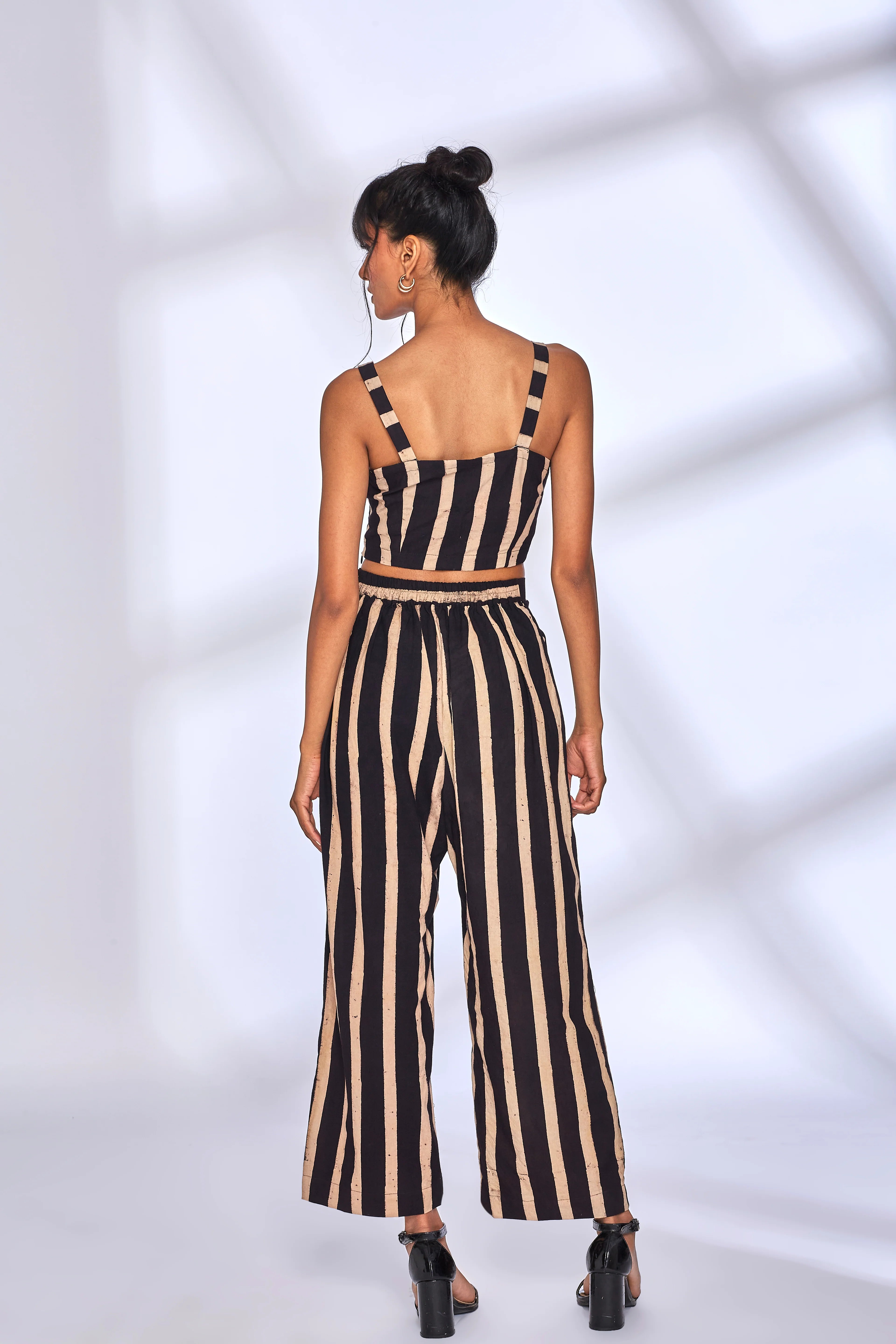 Amor Co-Ord Set With Jacket by Hasttvam with CottonPrintedFusionBlackHandmade by artisans, Natural dyes, Respondible production and Vegan at Kamakhyaa for sustainable fashion