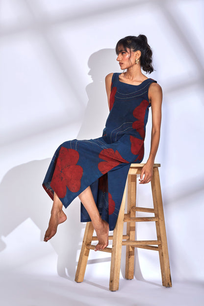 Aura Indigo Dress by Hasttvam with at Kamakhyaa for sustainable fashion