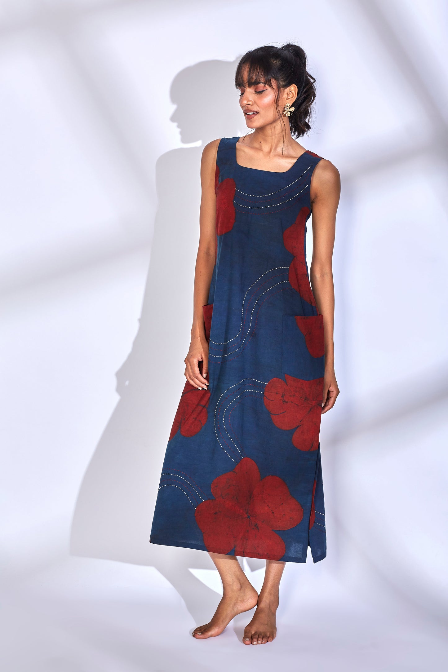 Aura Indigo Dress by Hasttvam with at Kamakhyaa for sustainable fashion