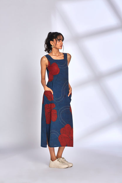 Aura Indigo Dress by Hasttvam with at Kamakhyaa for sustainable fashion