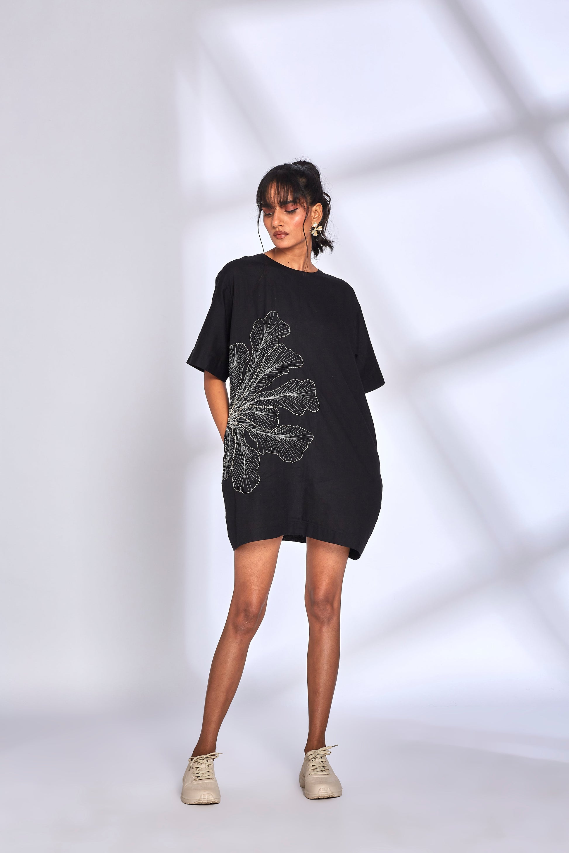 Oasis Black Dress by Hasttvam with at Kamakhyaa for sustainable fashion