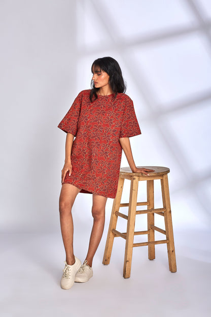 Oasis Red Dress by Hasttvam with at Kamakhyaa for sustainable fashion