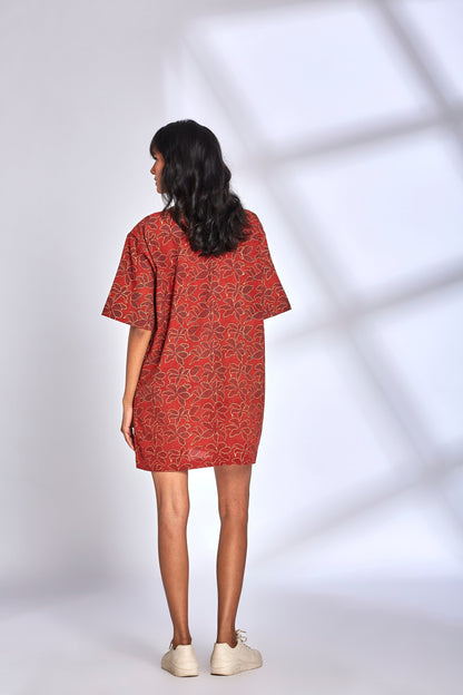 Oasis Red Dress by Hasttvam with at Kamakhyaa for sustainable fashion