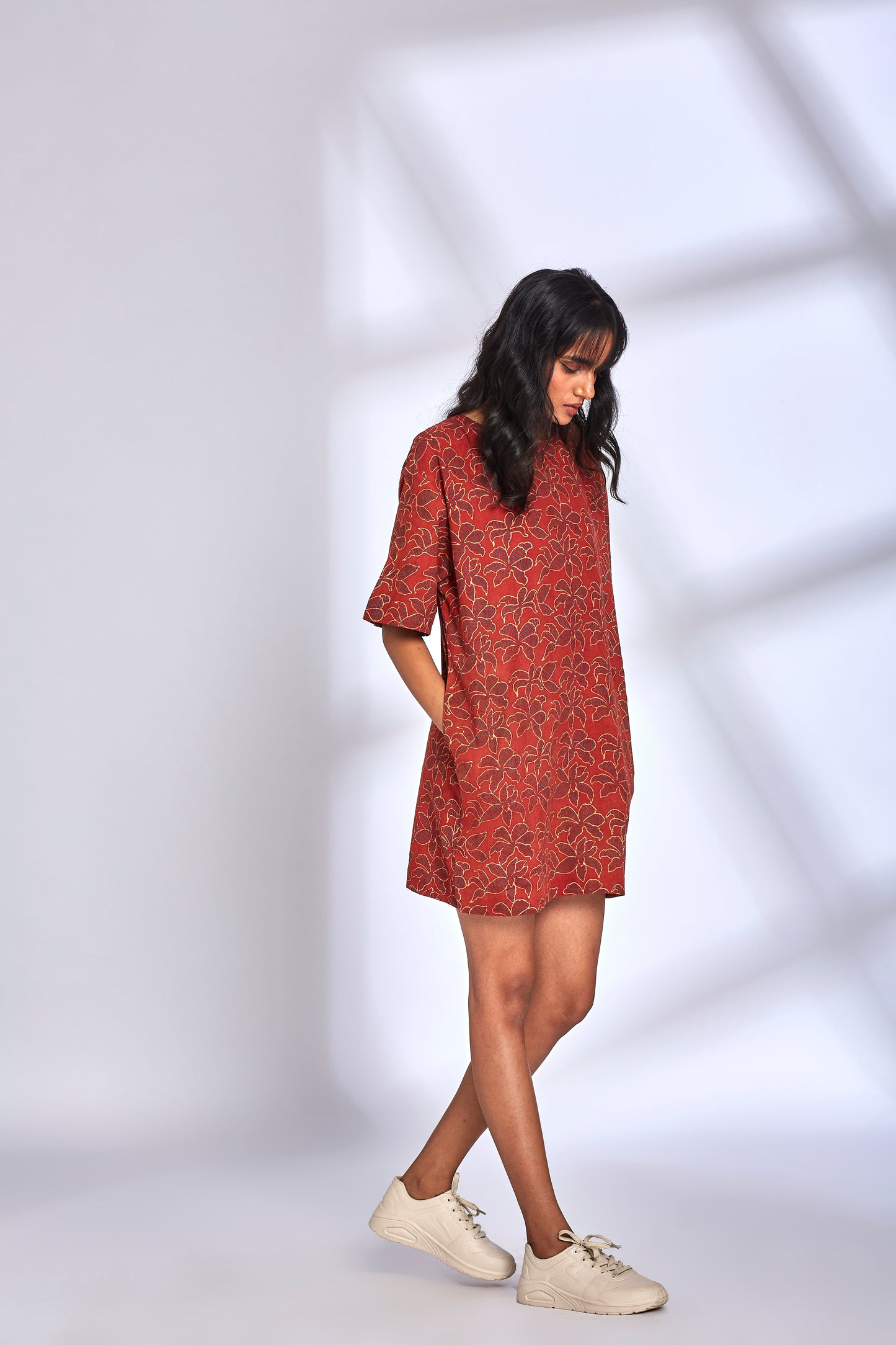 Oasis Red Dress by Hasttvam with at Kamakhyaa for sustainable fashion