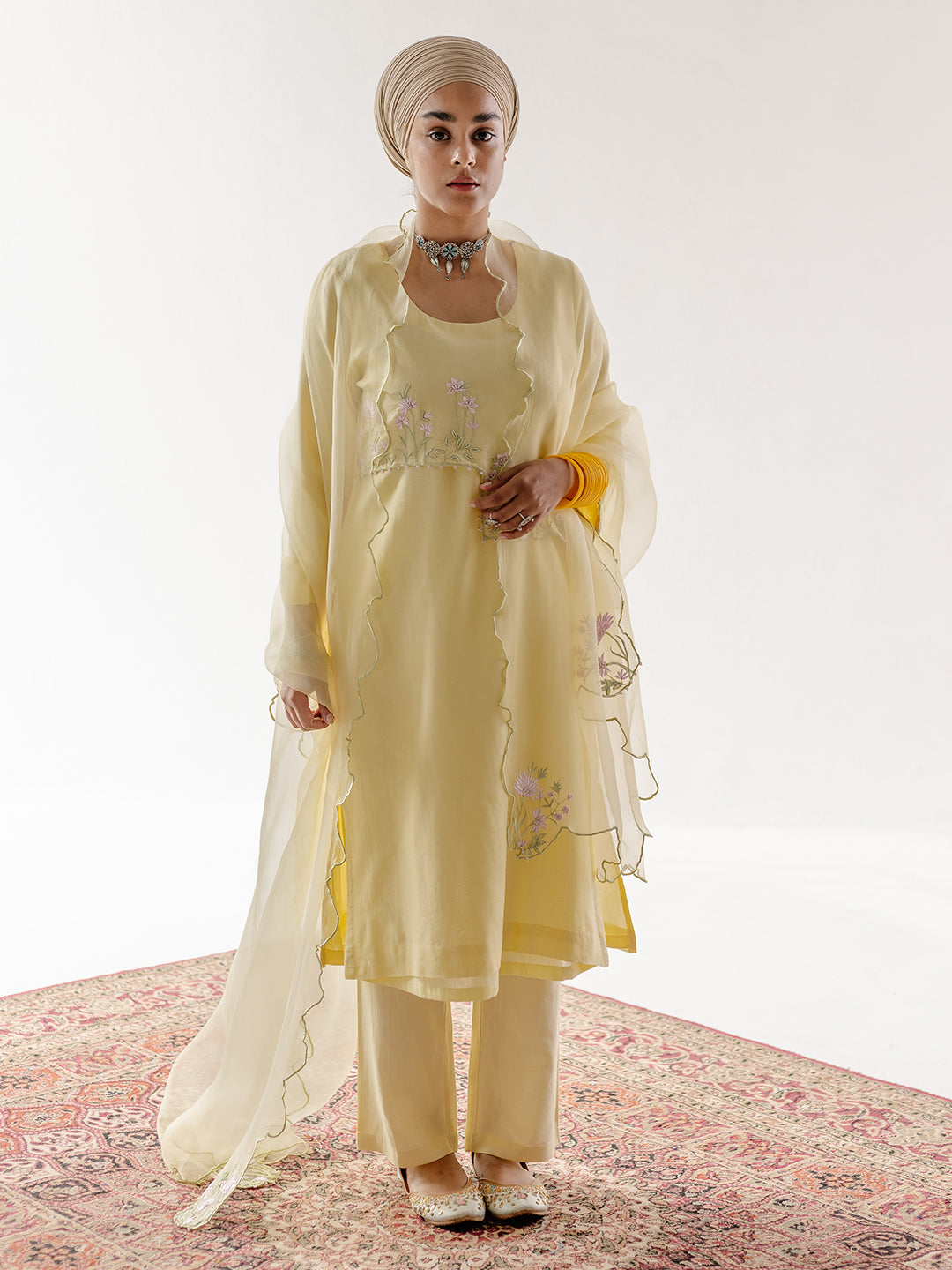 Hoor Kurta Set by RoohbyRidhimaa with Large, Medium, Small, X-Large, X-Small at Kamakhyaa for sustainable fashion