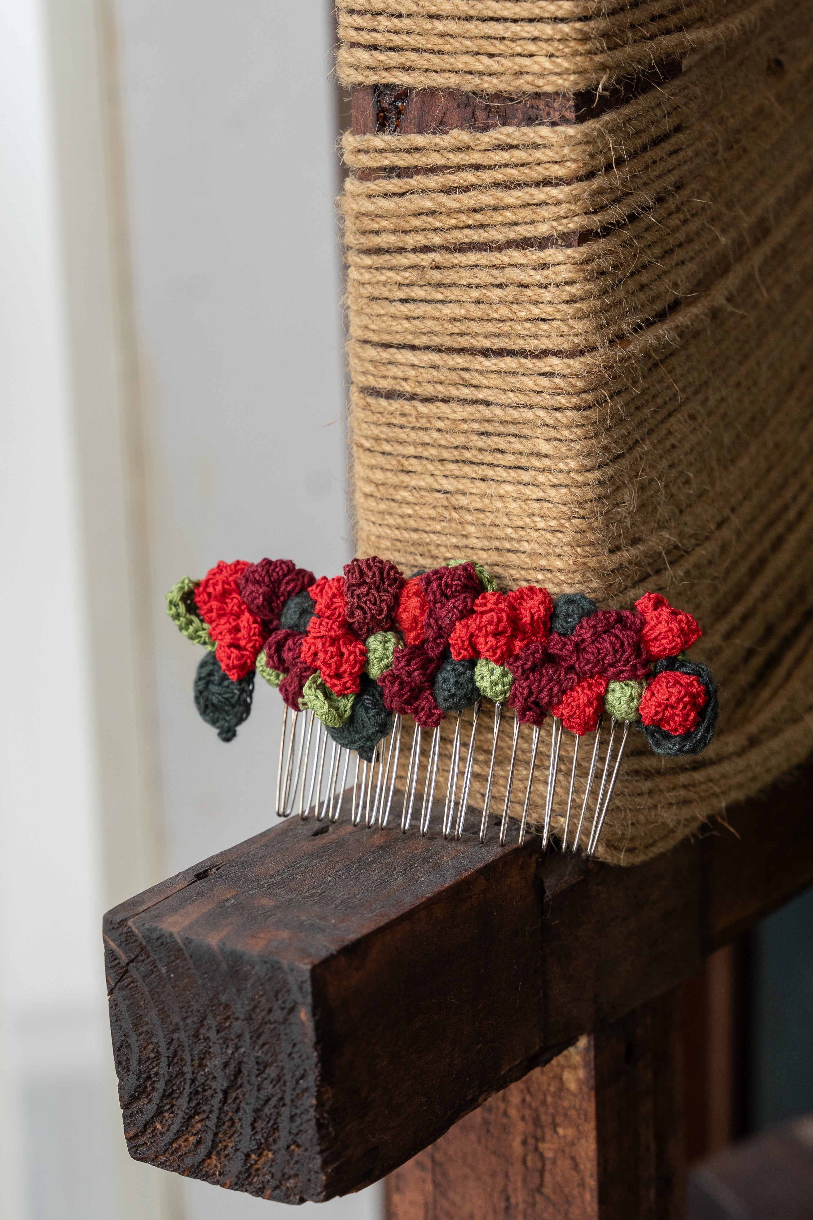 Roses Hair Comb by Ikriit'm with Comb at Kamakhyaa for sustainable fashion