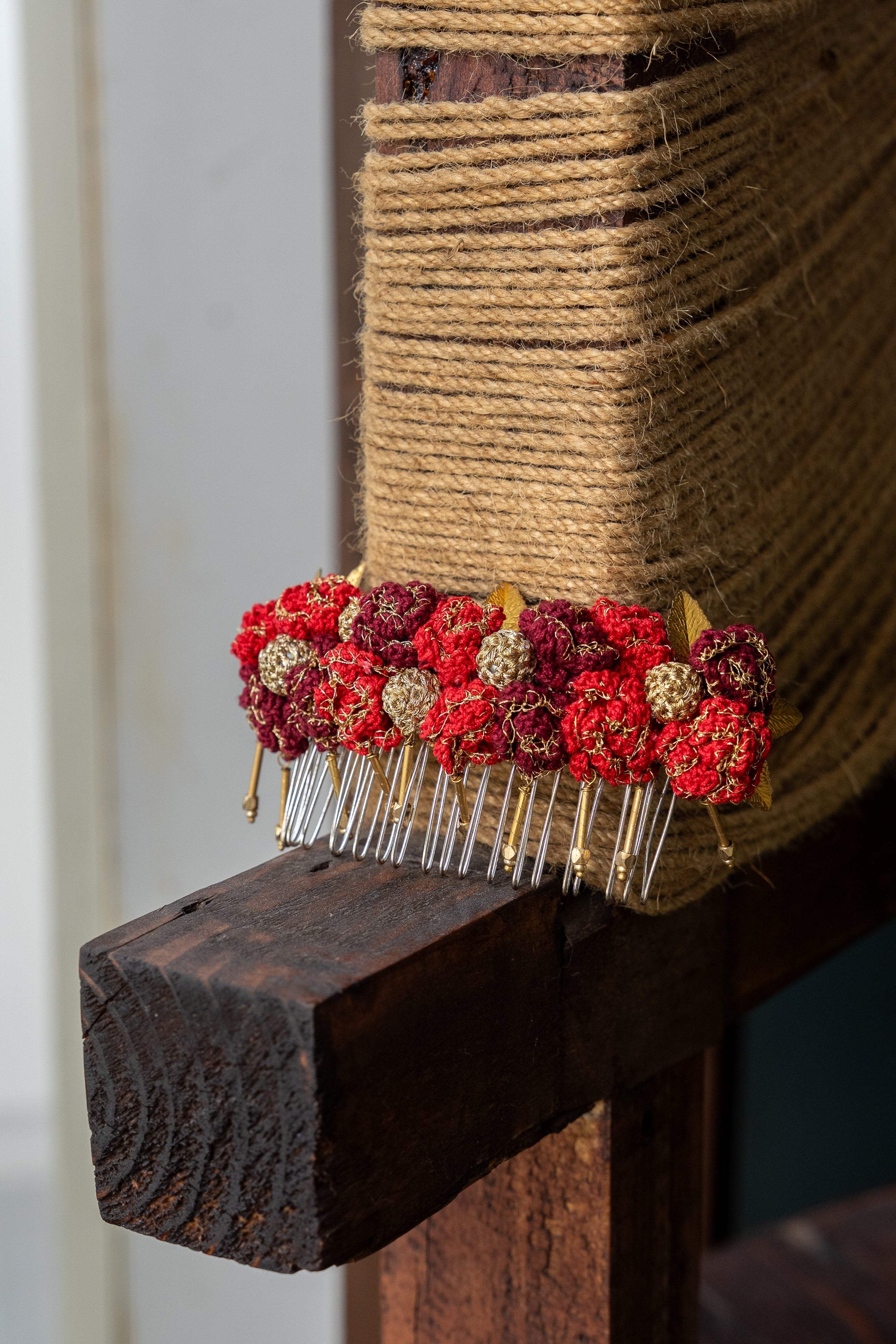 Zari Roses Hair Comb by Ikriit'm with Comb at Kamakhyaa for sustainable fashion