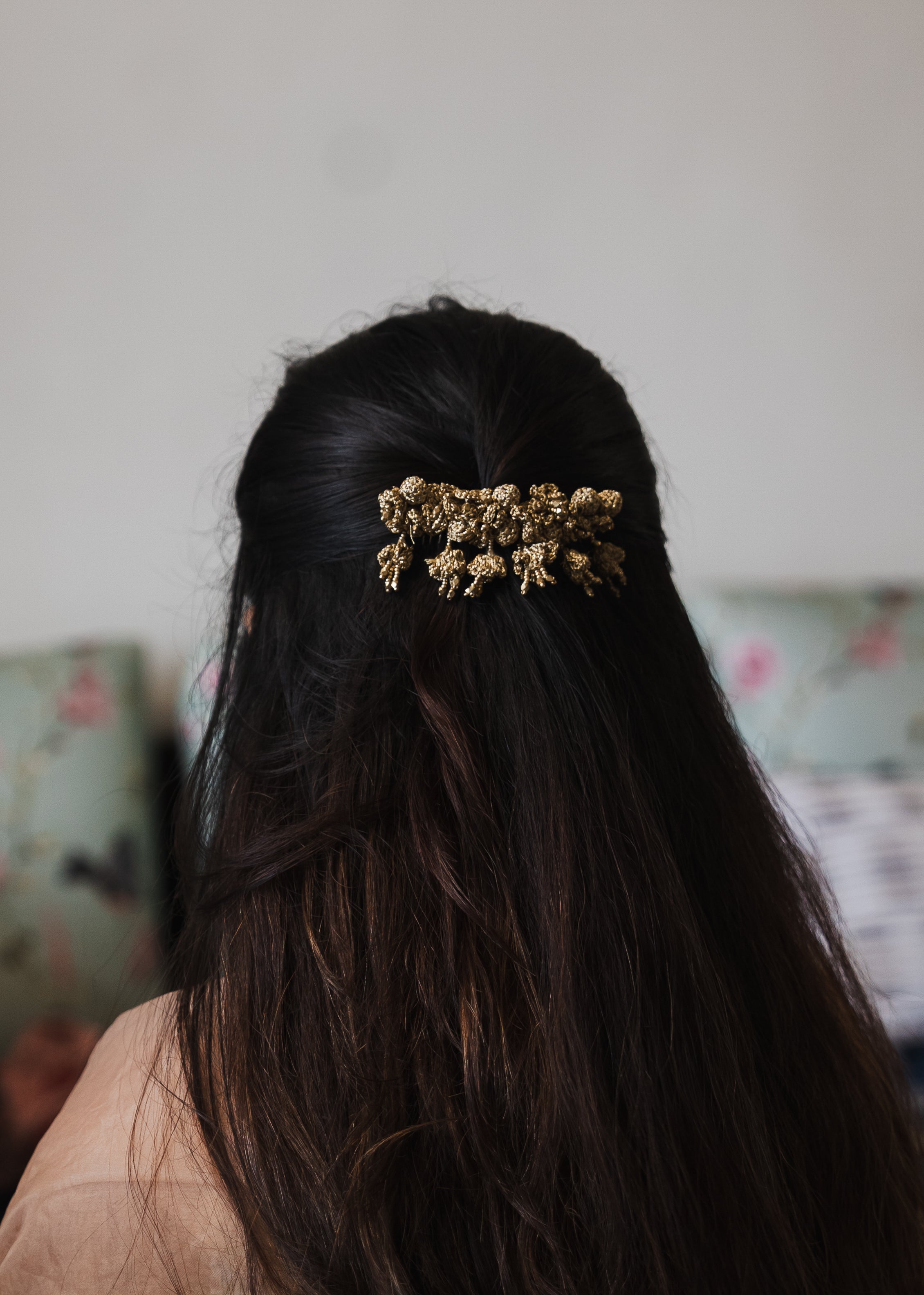 Golden Roses Hair Comb by Ikriit'm with Comb at Kamakhyaa for sustainable fashion