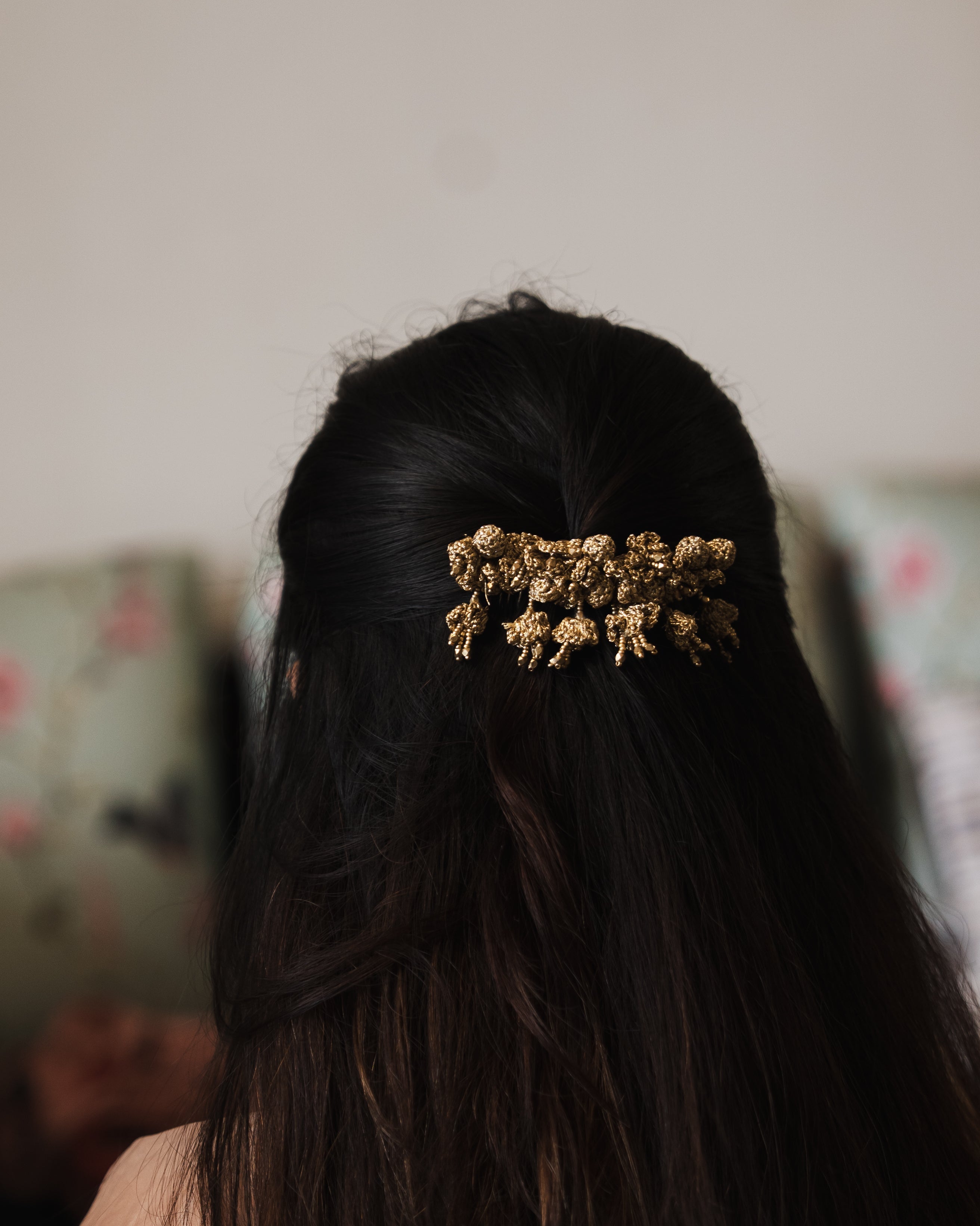 Golden Roses Hair Comb by Ikriit'm with Comb at Kamakhyaa for sustainable fashion