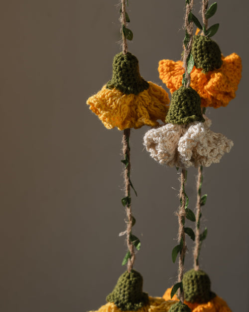 Bloom Marigold Hanging Set of 3 by Ikriit'm with Decor at Kamakhyaa for sustainable fashion