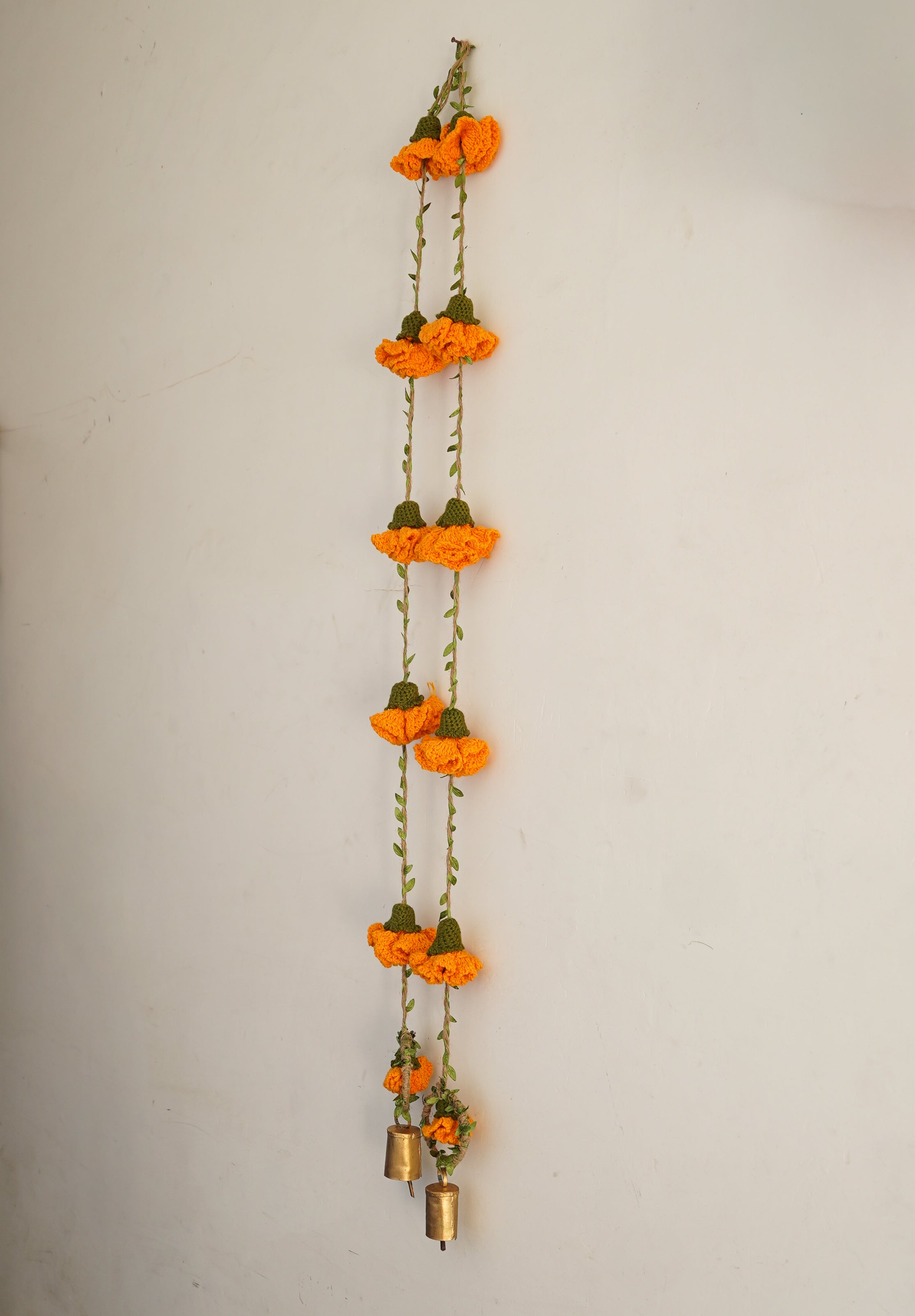 Tangerine Marigold Hangings Set of 2 by Ikriit'm with Decor at Kamakhyaa for sustainable fashion