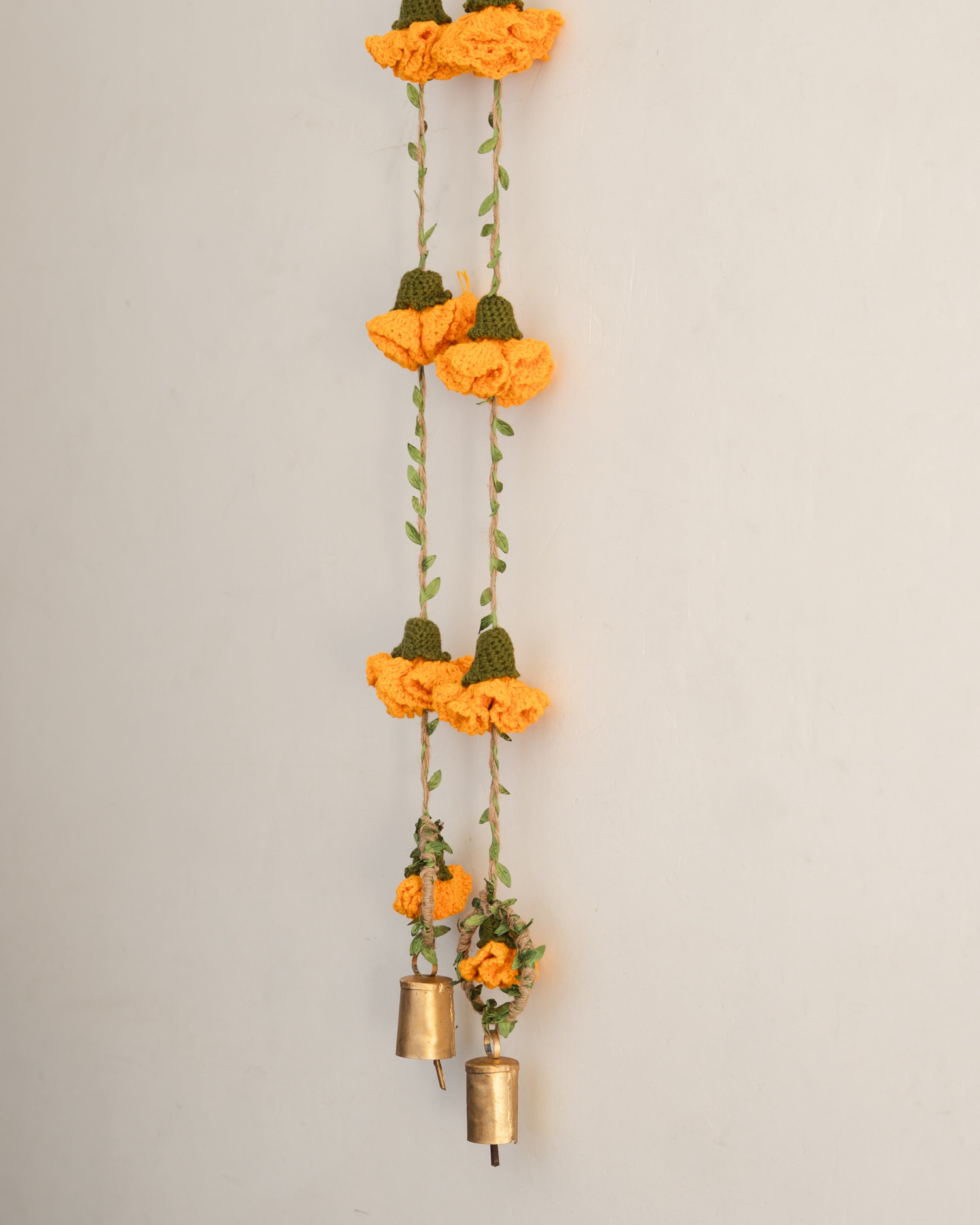 Tangerine Marigold Hangings Set of 2 by Ikriit'm with Decor at Kamakhyaa for sustainable fashion