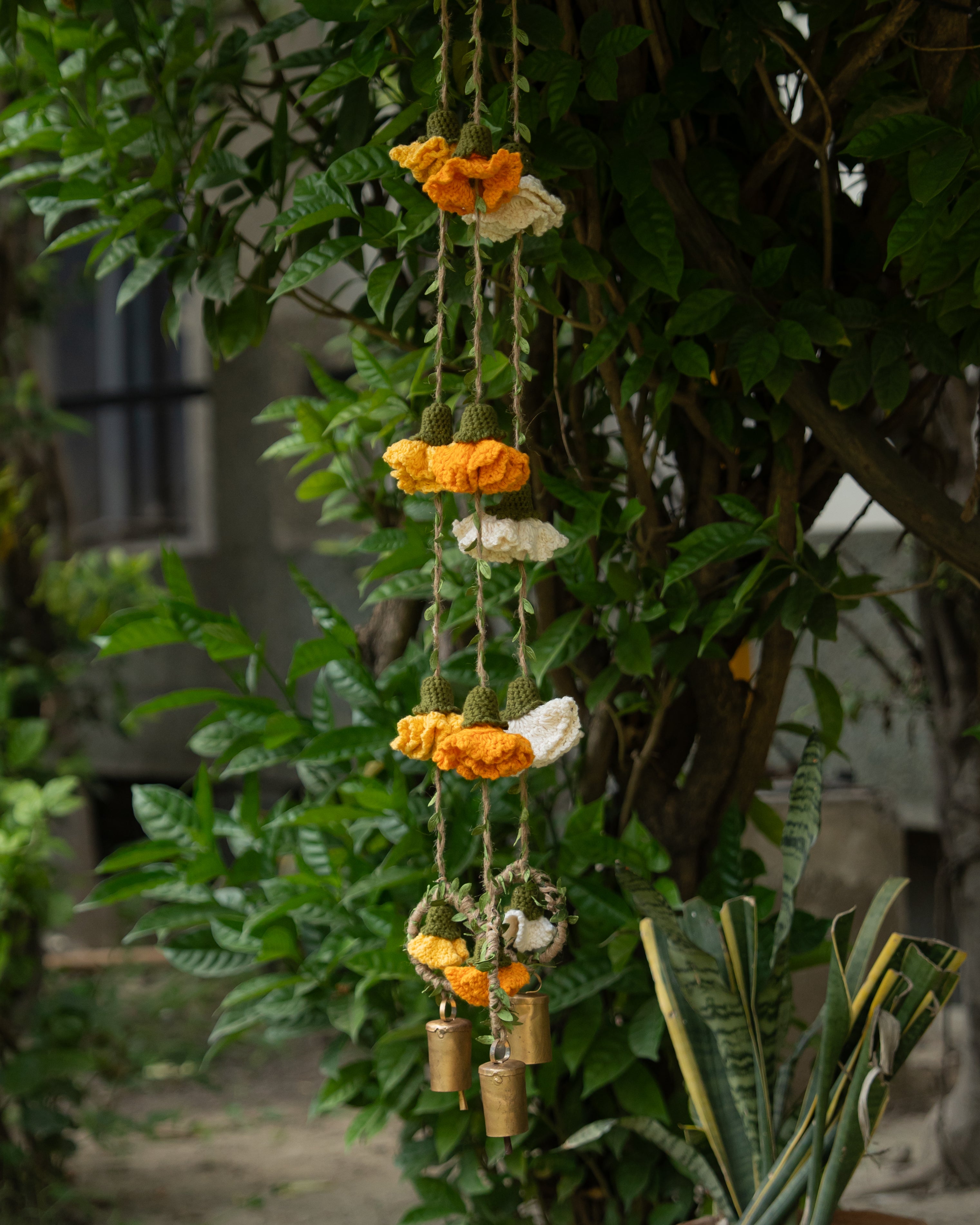 Bloom Marigold Hanging Set of 3 by Ikriit'm with Decor at Kamakhyaa for sustainable fashion