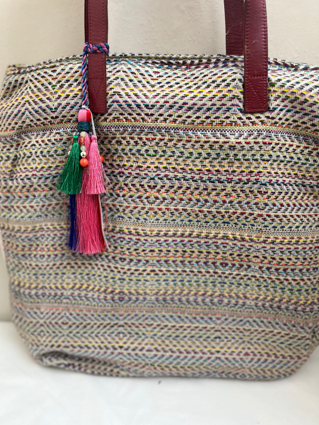 Multicolor Handbag by Discarded Fresh Bags with at Kamakhyaa for sustainable fashion