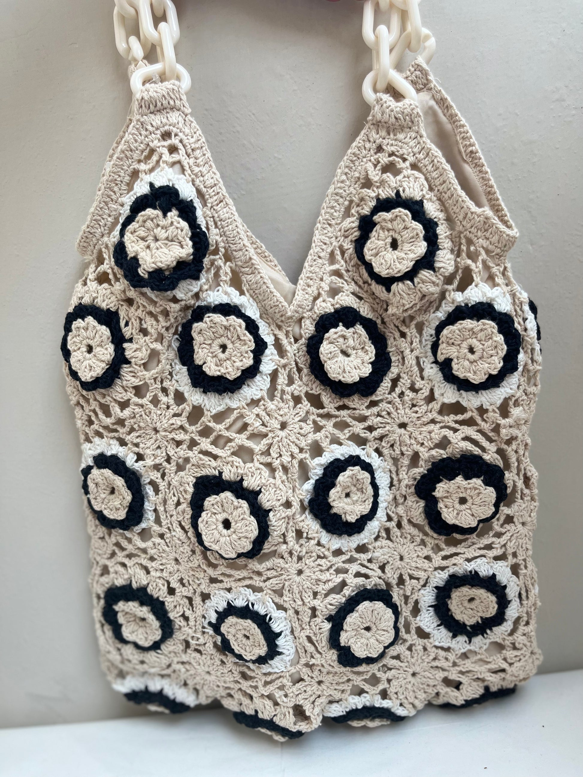 Crochet Hand Bag by Discarded Fresh Bags with at Kamakhyaa for sustainable fashion