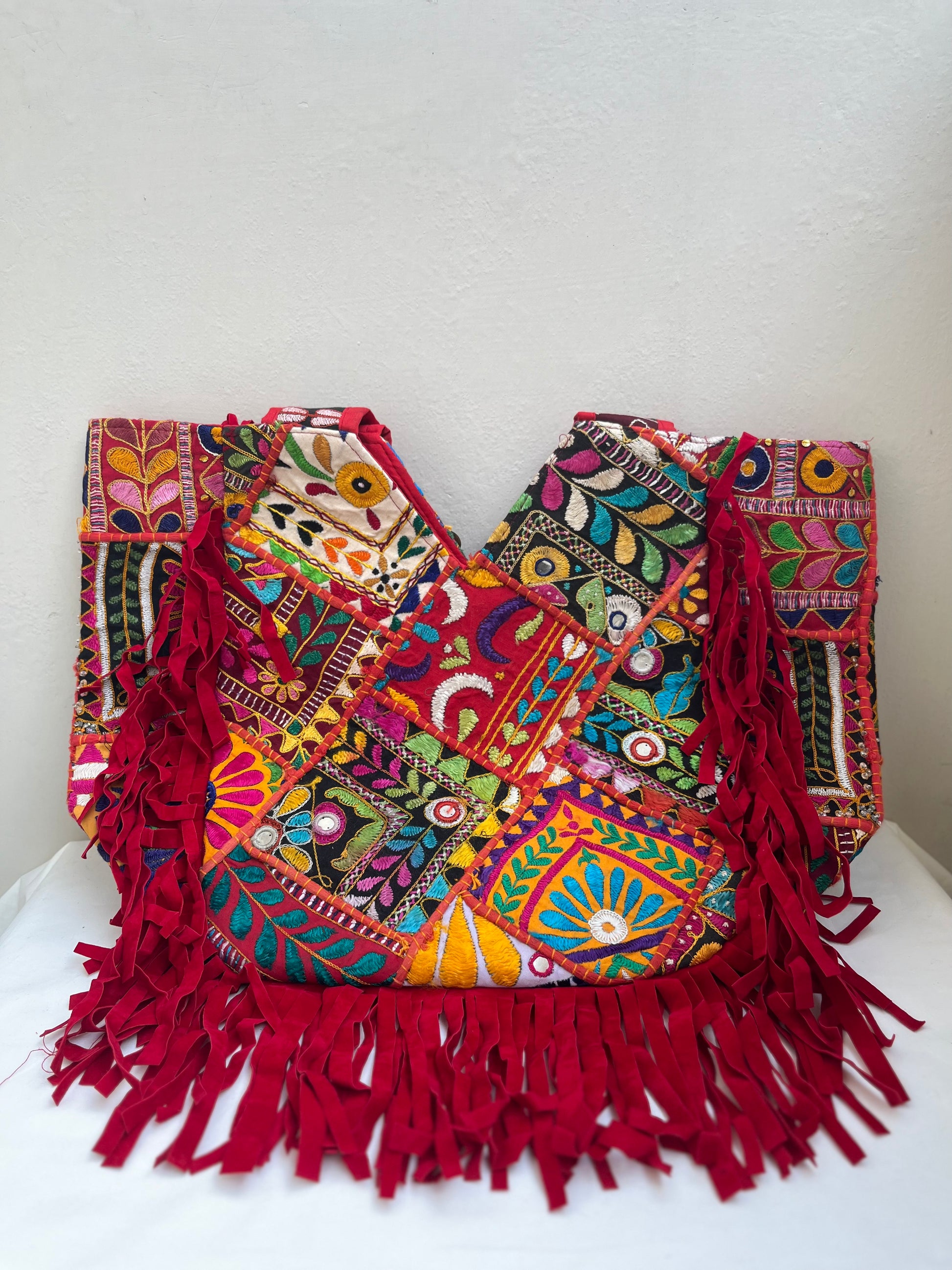 Rajasthani Boho Hangbag by Discarded Fresh Bags with at Kamakhyaa for sustainable fashion