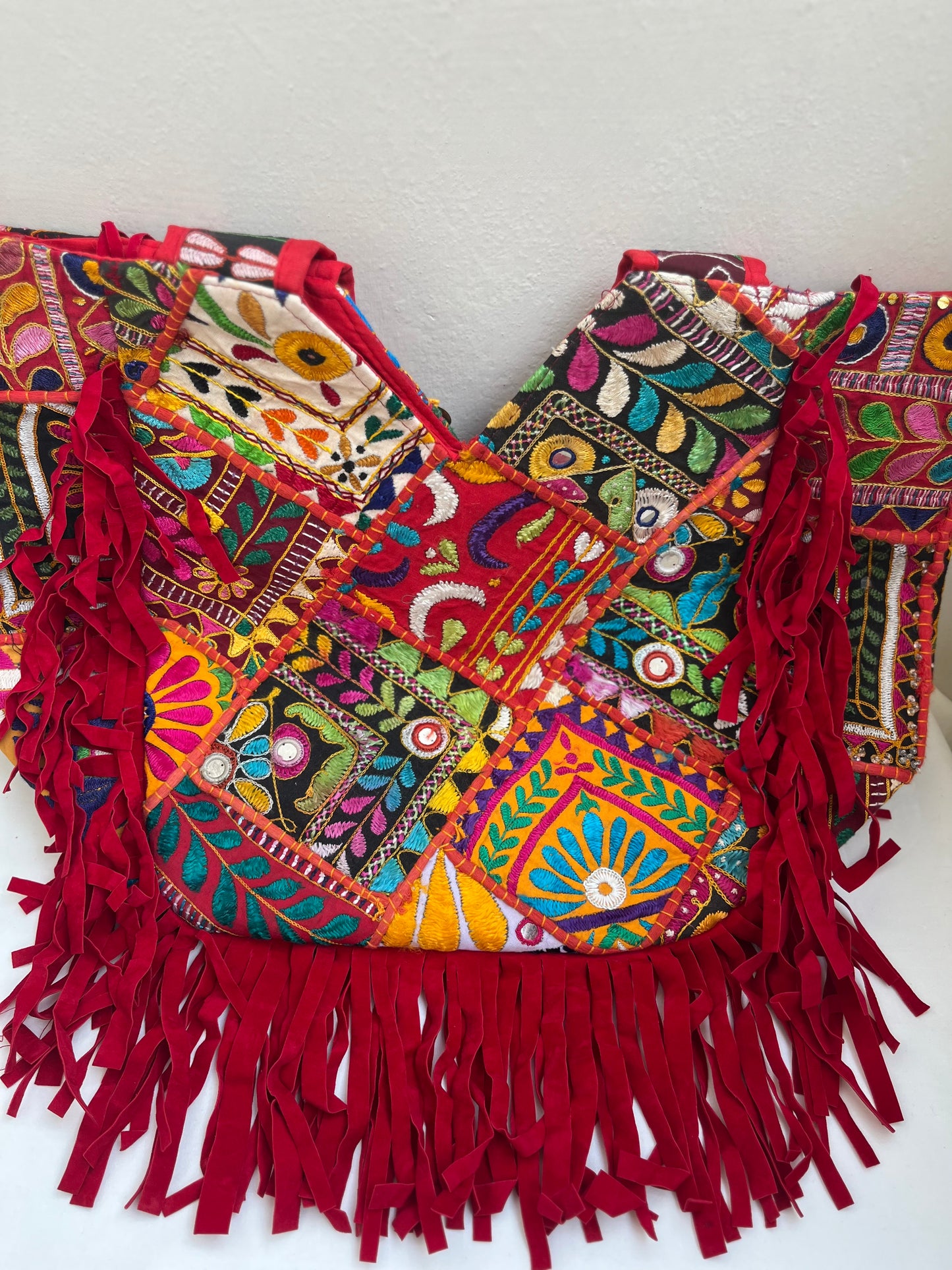 Rajasthani Boho Hangbag by Discarded Fresh Bags with at Kamakhyaa for sustainable fashion