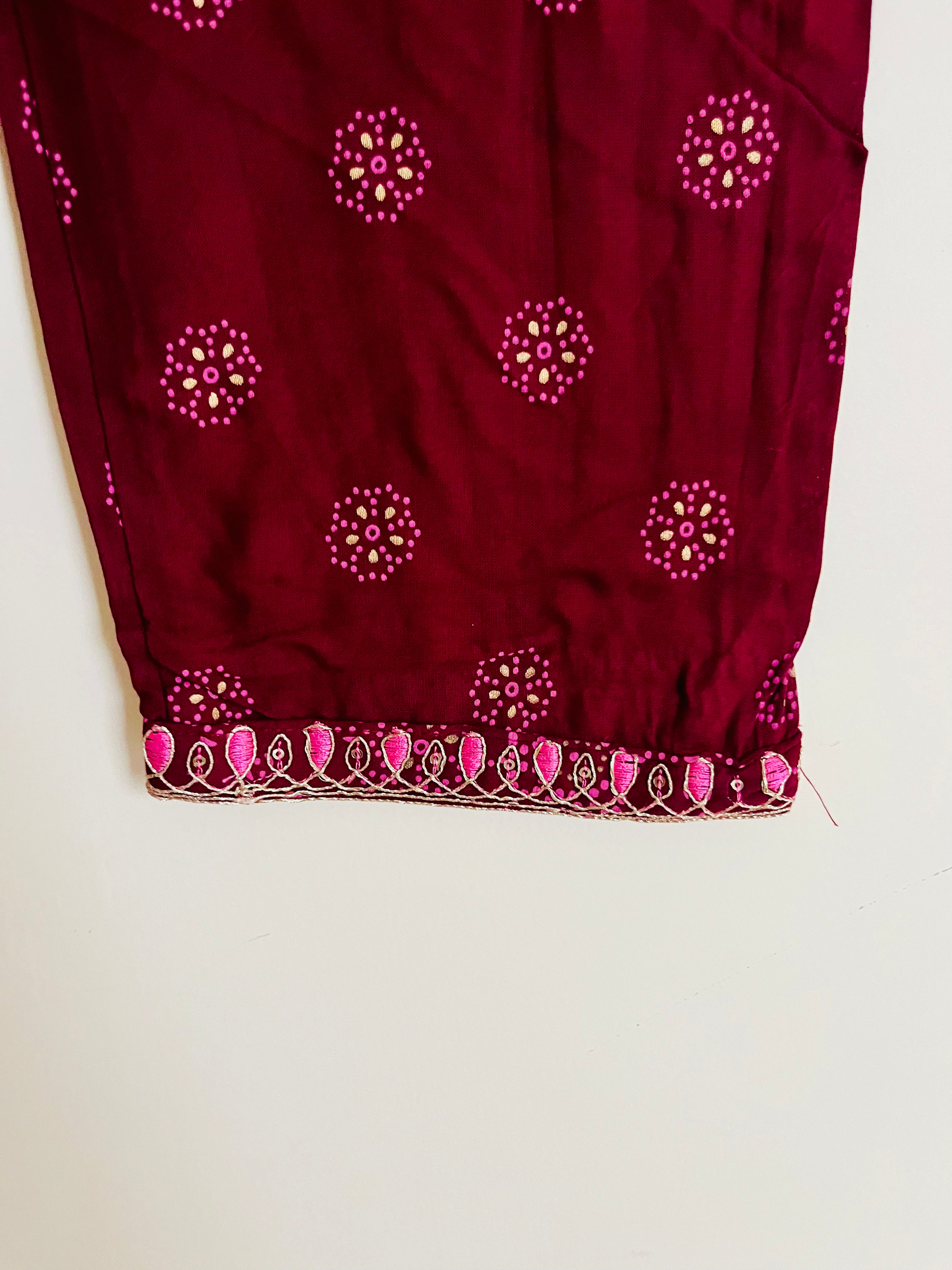 Red Cotton Printed Kurta Set With Dupatta by Indian Wear with Cotton, Ethnic Wear, Kurta Pant Sets, Kurta Set with Dupattas, Natural, Prints, Red, Regular Fit, Womenswear at Kamakhyaa for sustainable fashion