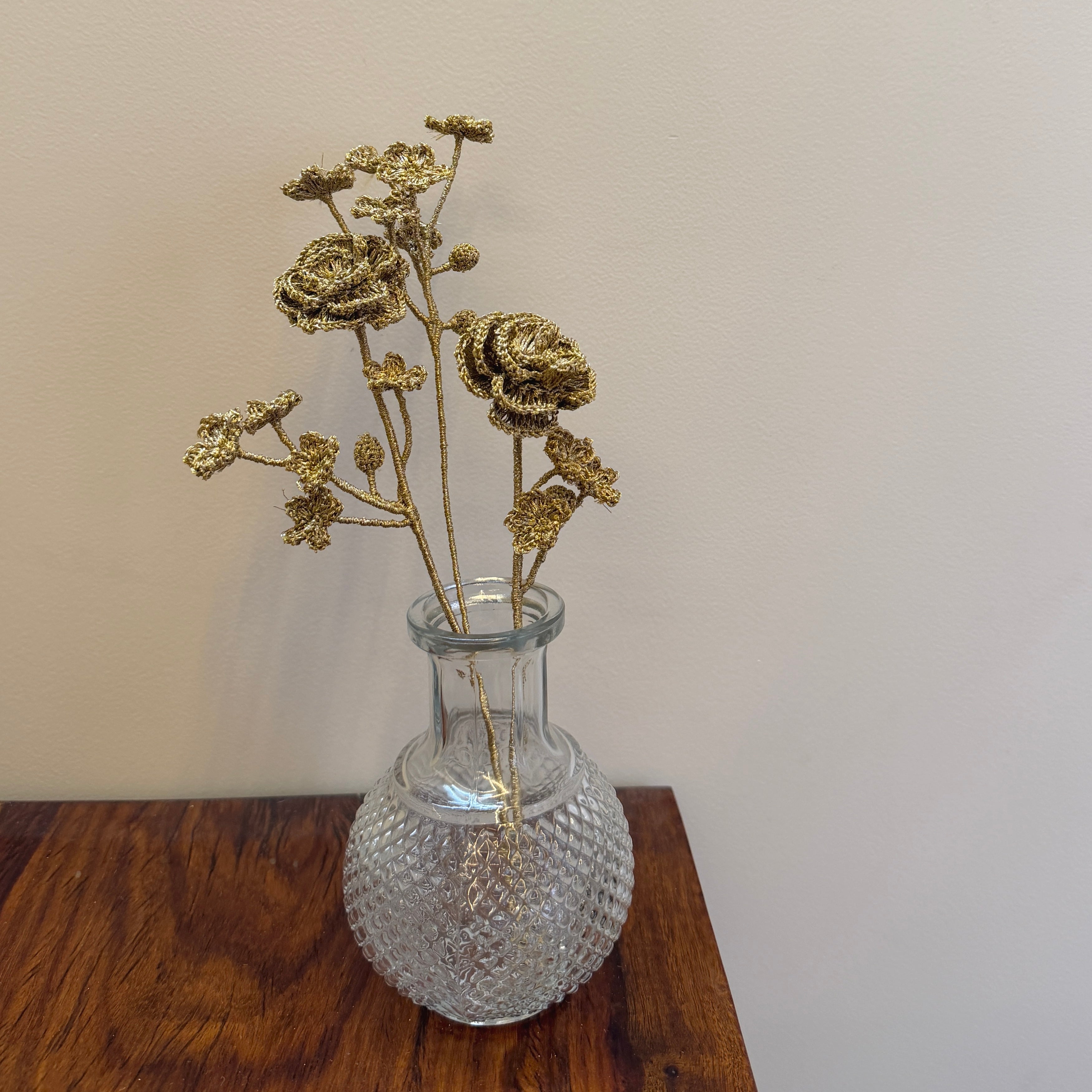 Set of Zari Ruhani and Gul Blooms Set of 2 Bouquet by Ikriit'm with bouquet, Decor at Kamakhyaa for sustainable fashion