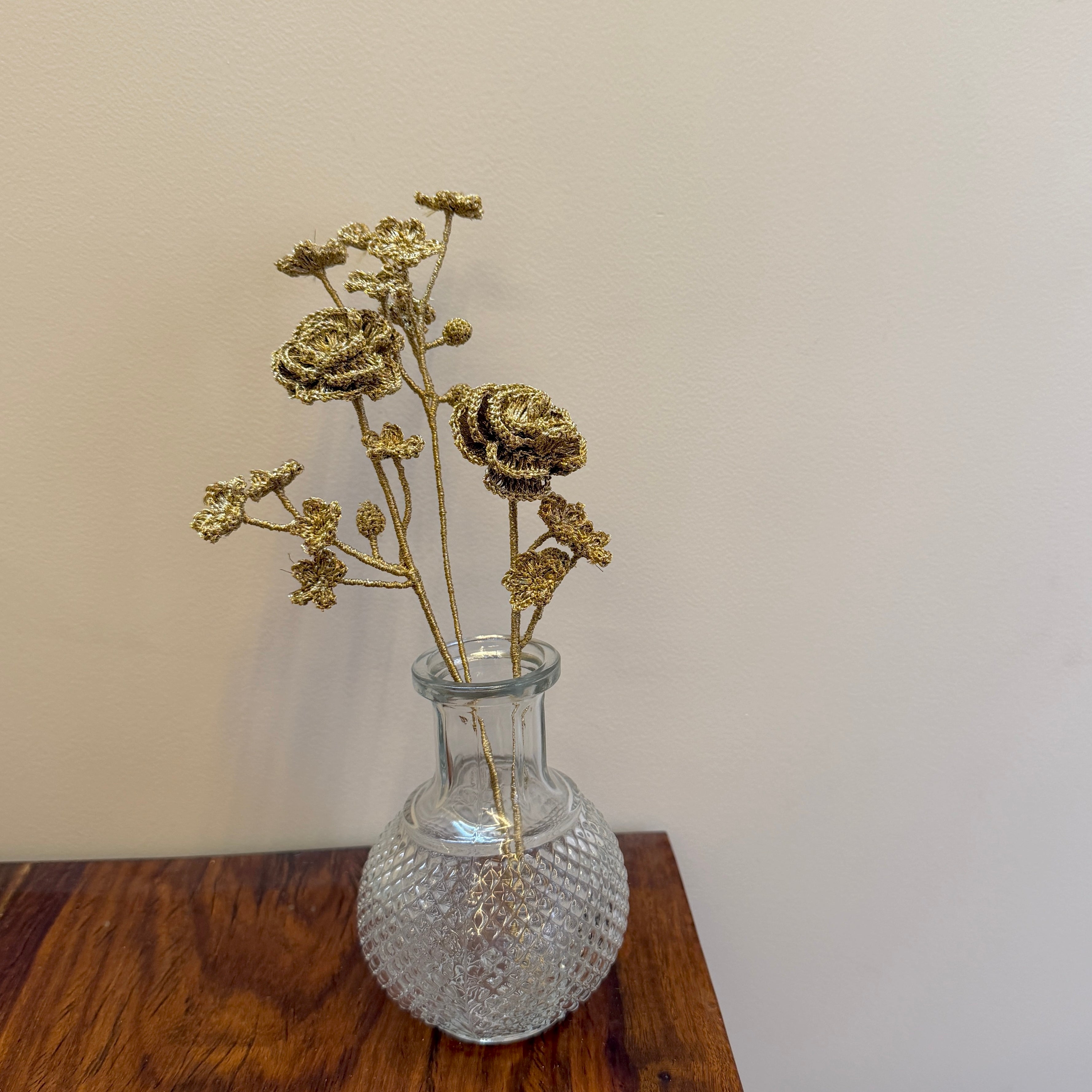 Zari Gul Blooms by Ikriit'm with bouquet, Decor at Kamakhyaa for sustainable fashion